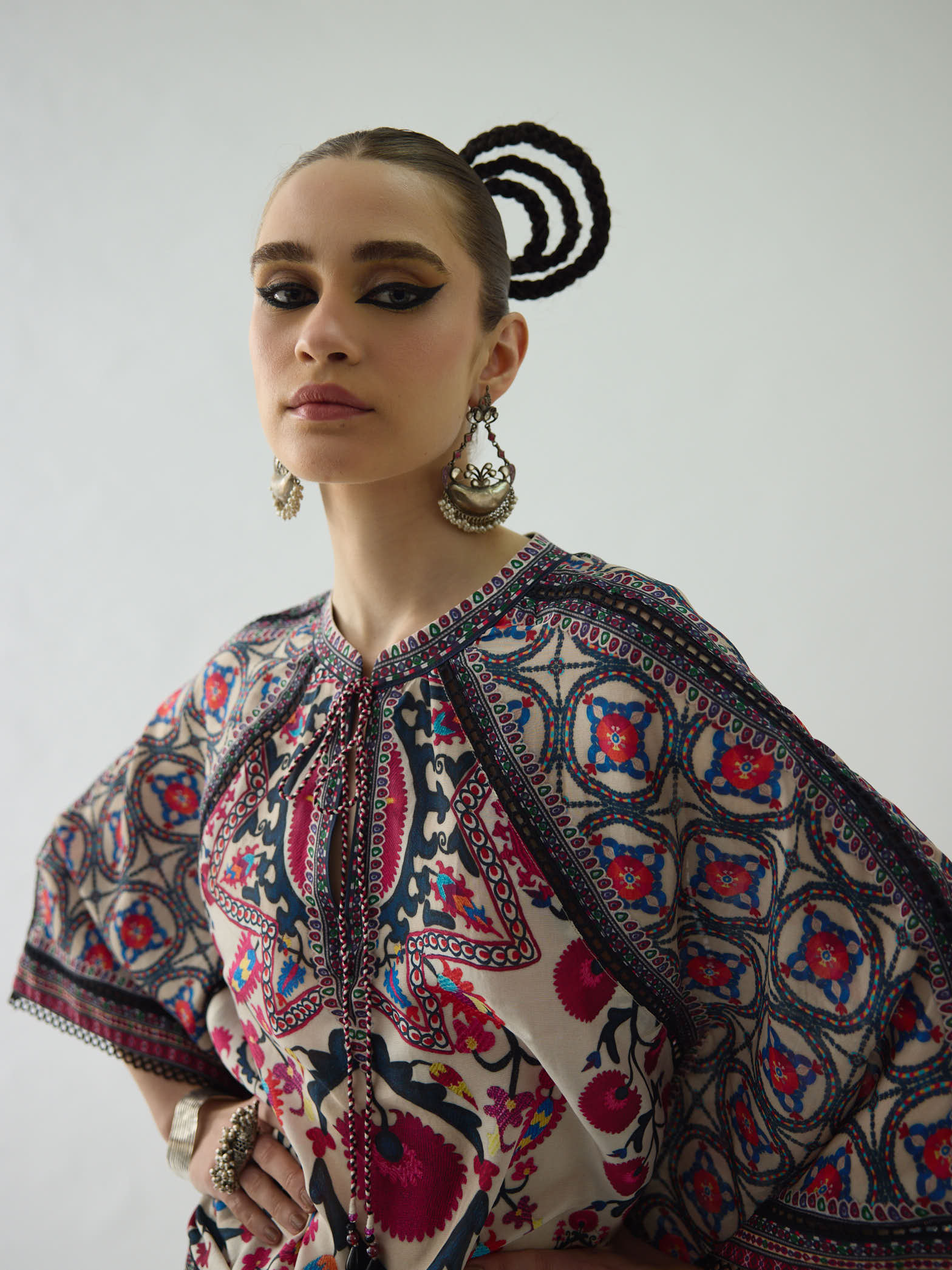 Bukhara Raspberry Ramona - Sonth Kaftan Tunic Set