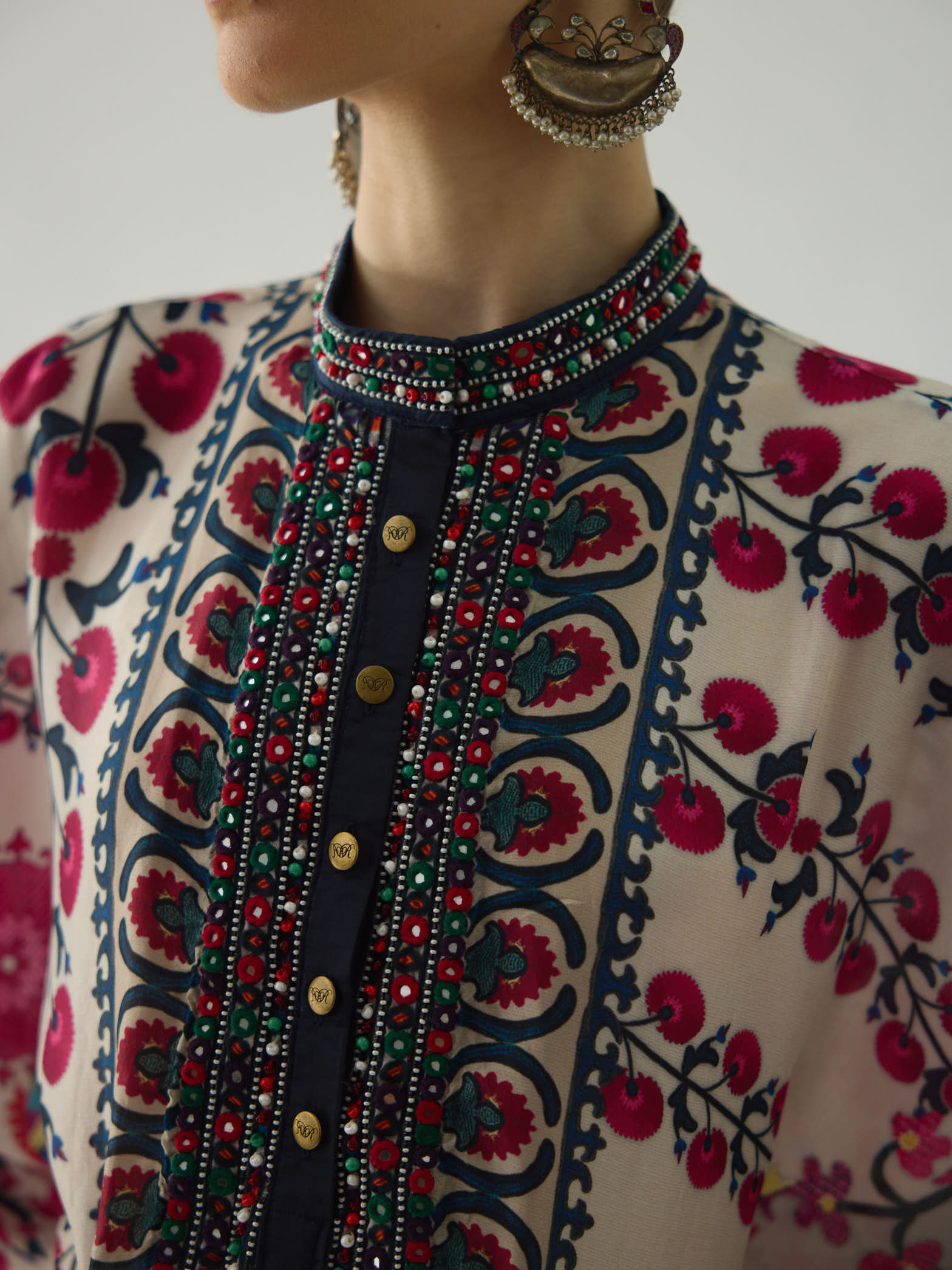 Bukhara Raspberry Chanel - Sonth Tunic Set