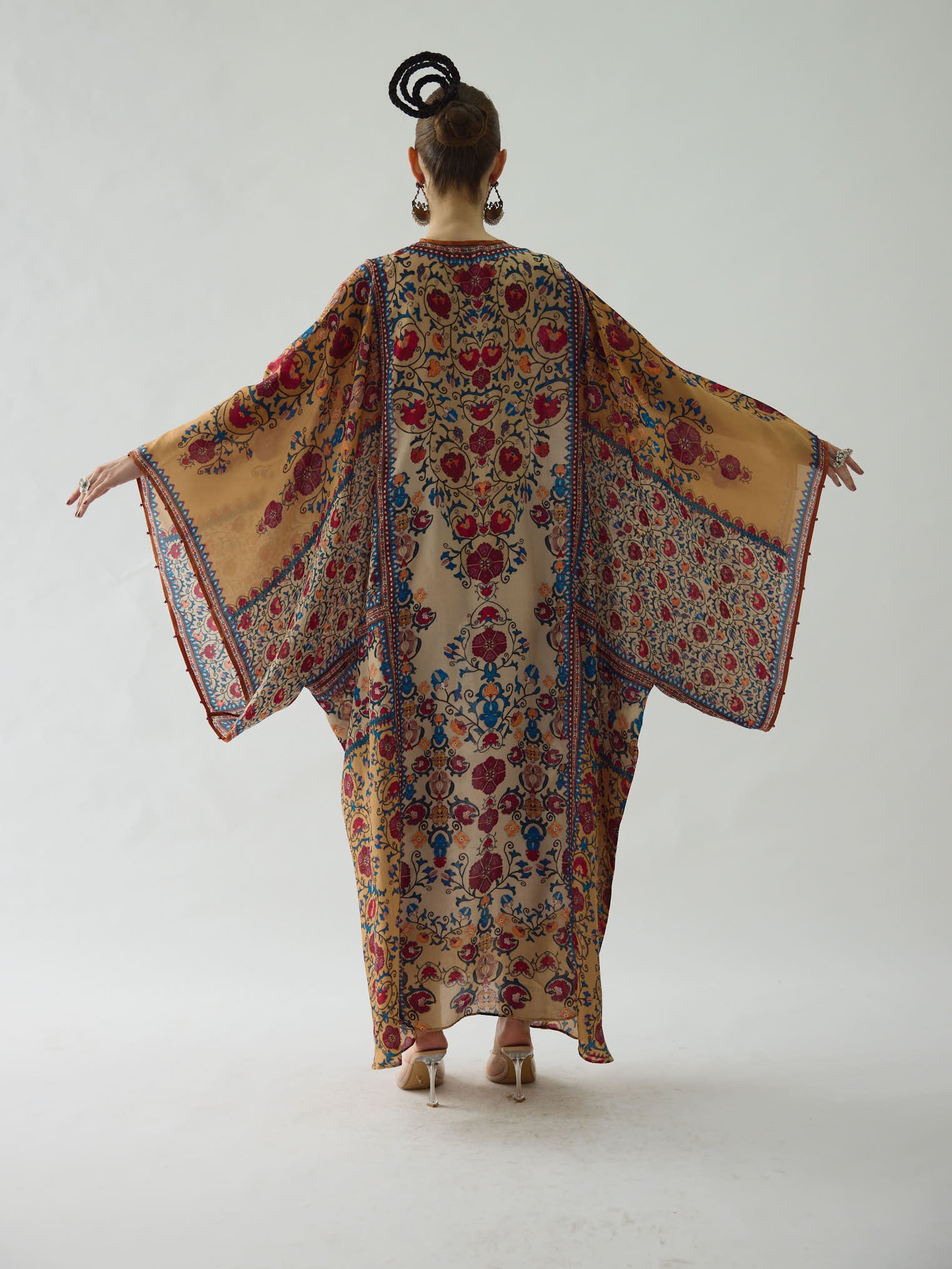 Bukhara Taupe/Mustard Beatrice Kaftaan Dress