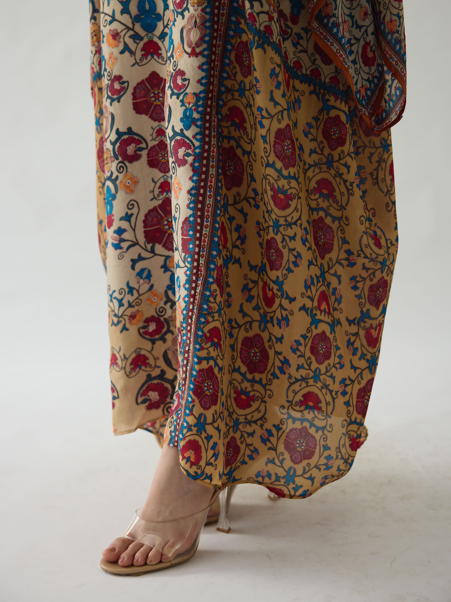 Bukhara Taupe/Mustard Beatrice Kaftaan Dress