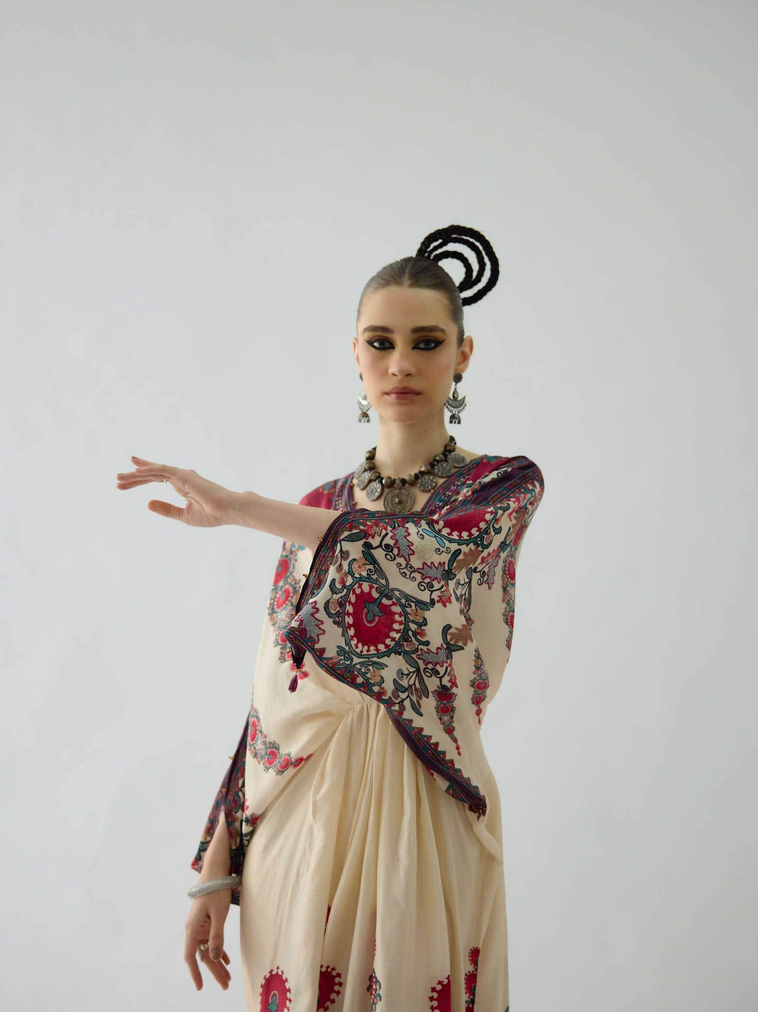 Bukhara Maroon Rasika Kaftan Dress