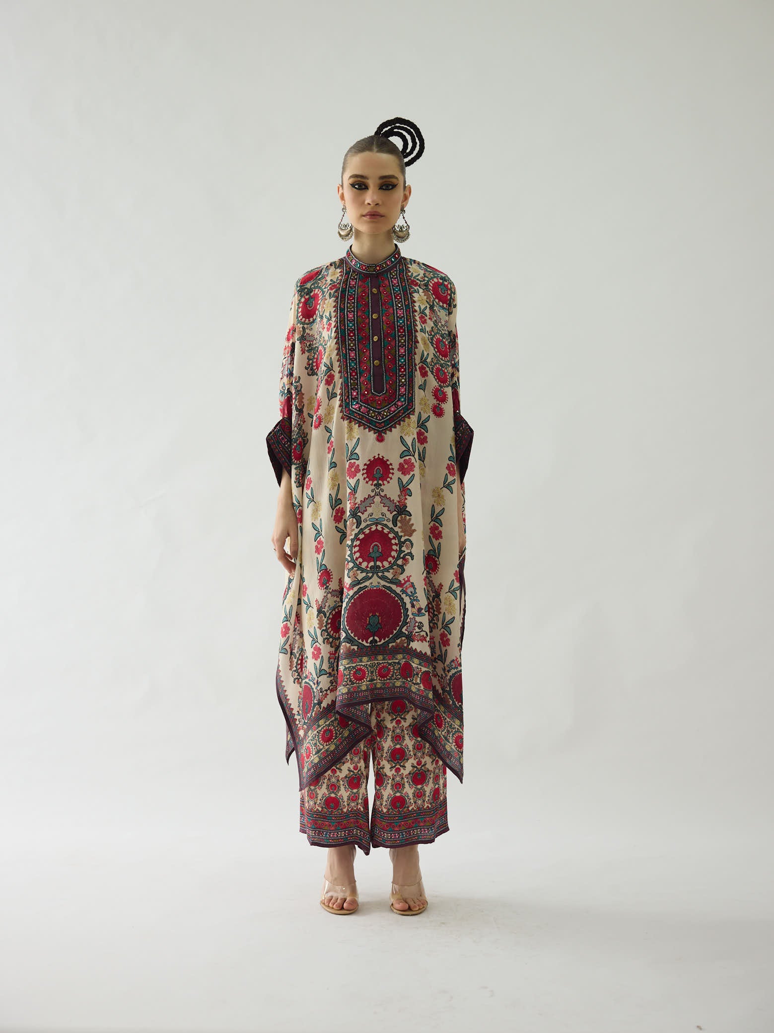 Bukhara Maroon Chantelle Tunic Set