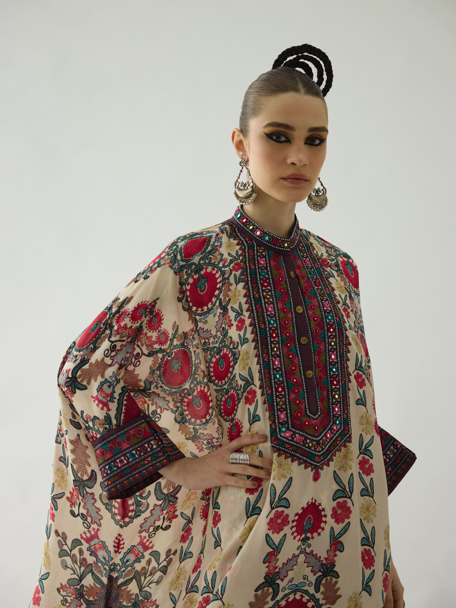 Bukhara Maroon Chantelle Tunic Set