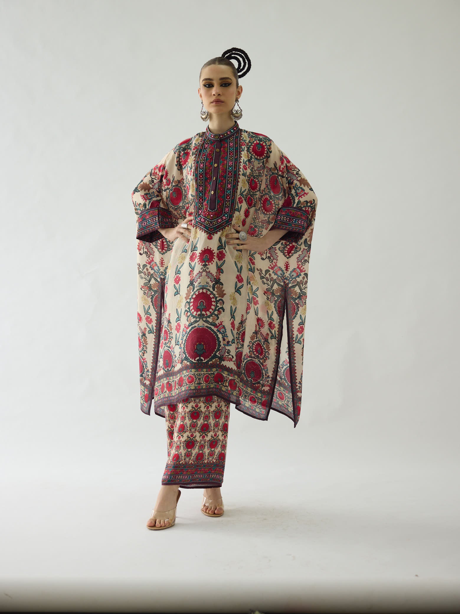 Bukhara Maroon Chantelle Tunic Set