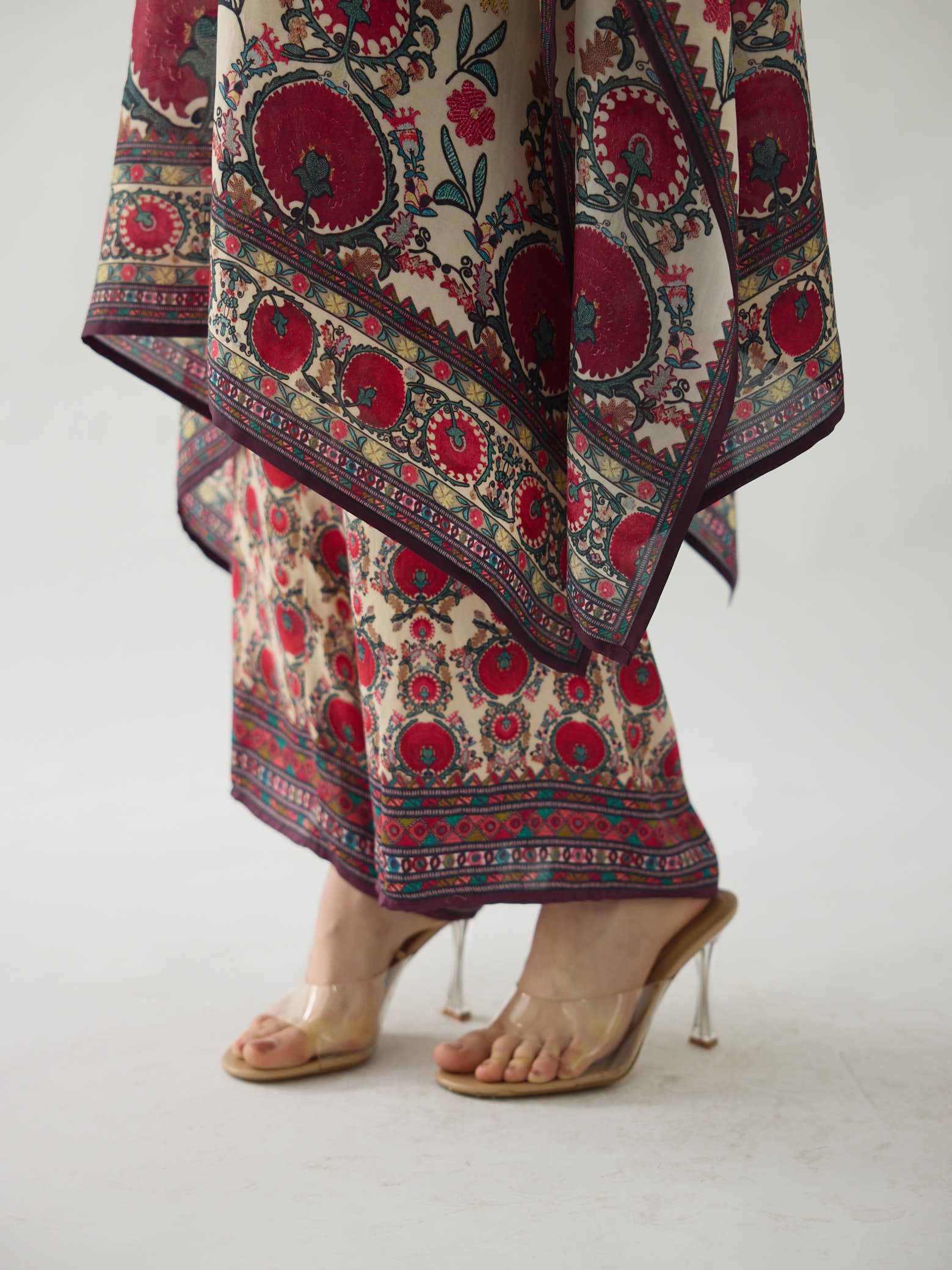 Bukhara Maroon Chantelle Tunic Set