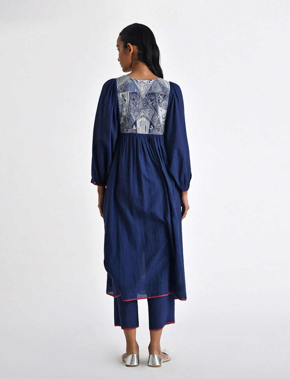 Navy Ragusa Embroidered Dress