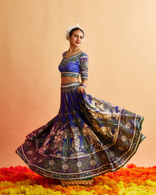 Ganjam : Leela - Navy/Purple