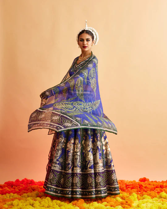 Ganjam : Leela - Navy/Purple