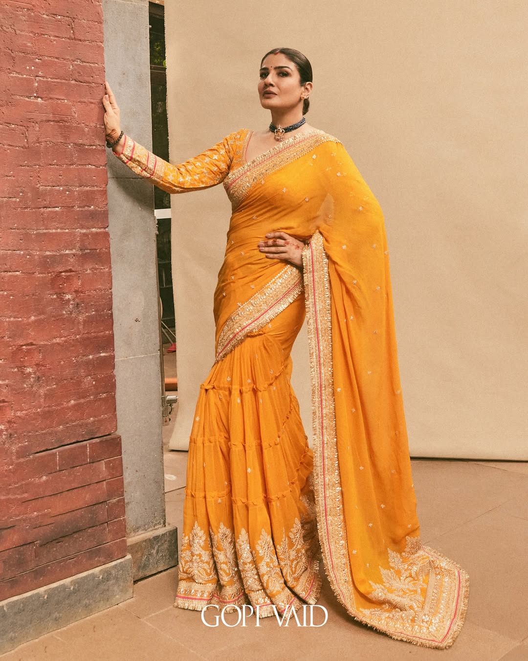 Raveena Tandon in Dilruba Saree Set