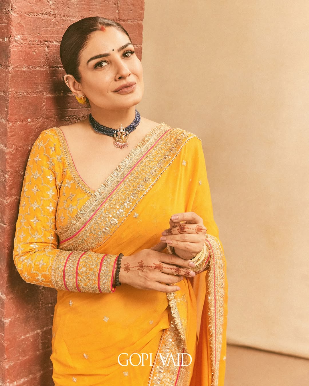 Raveena Tandon in Dilruba Saree Set