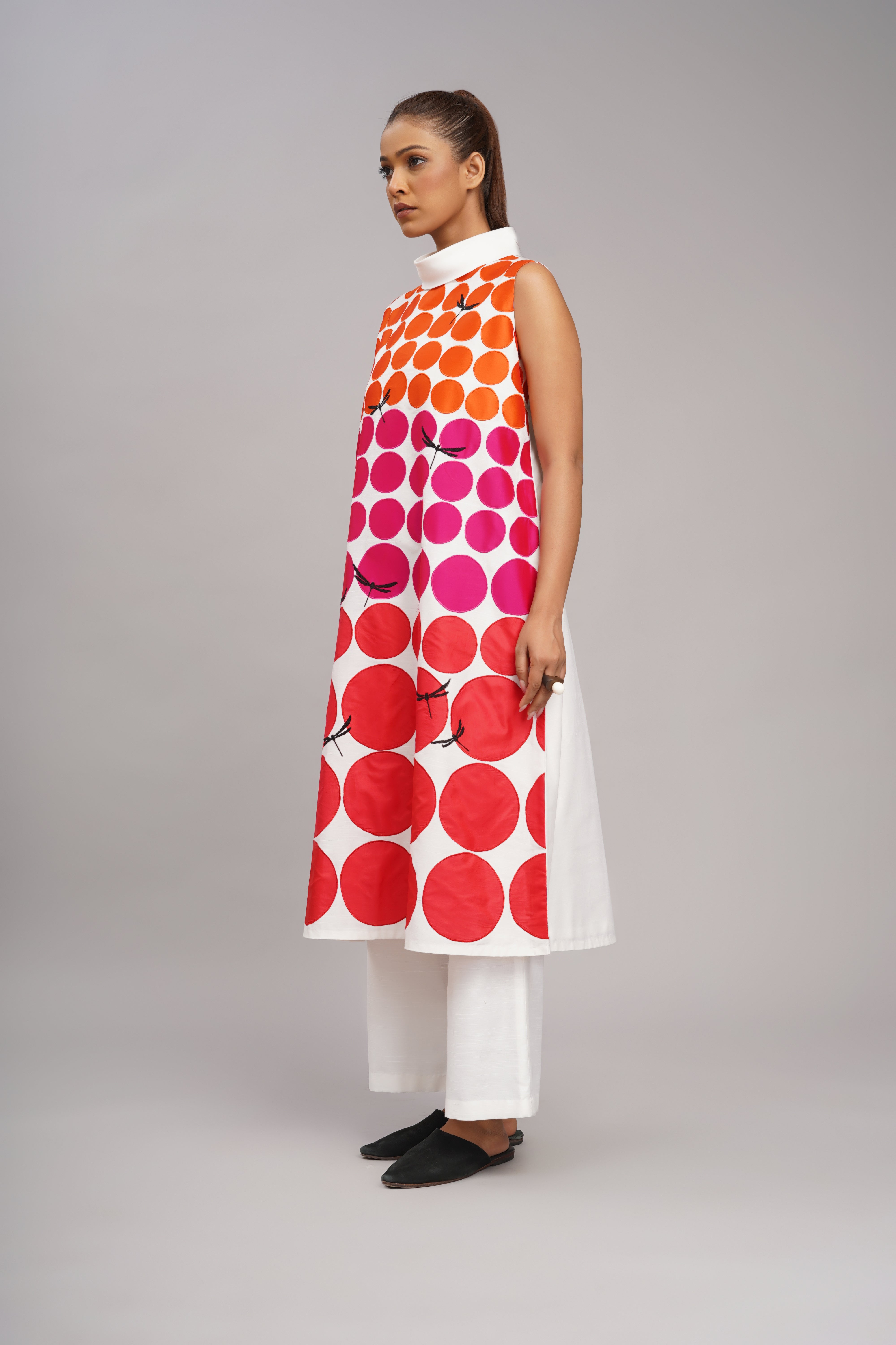 Red Polka Grid