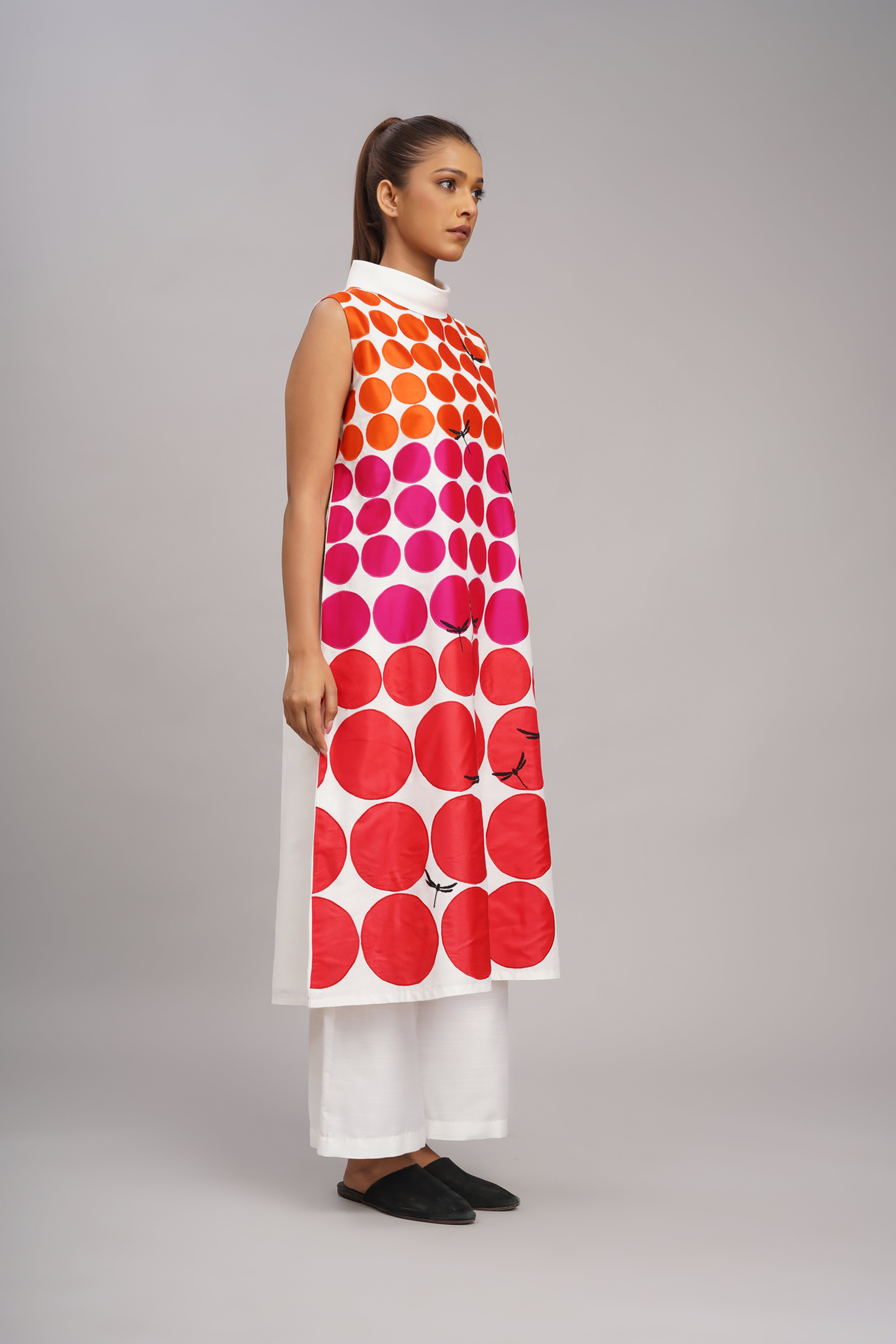 Red Polka Grid