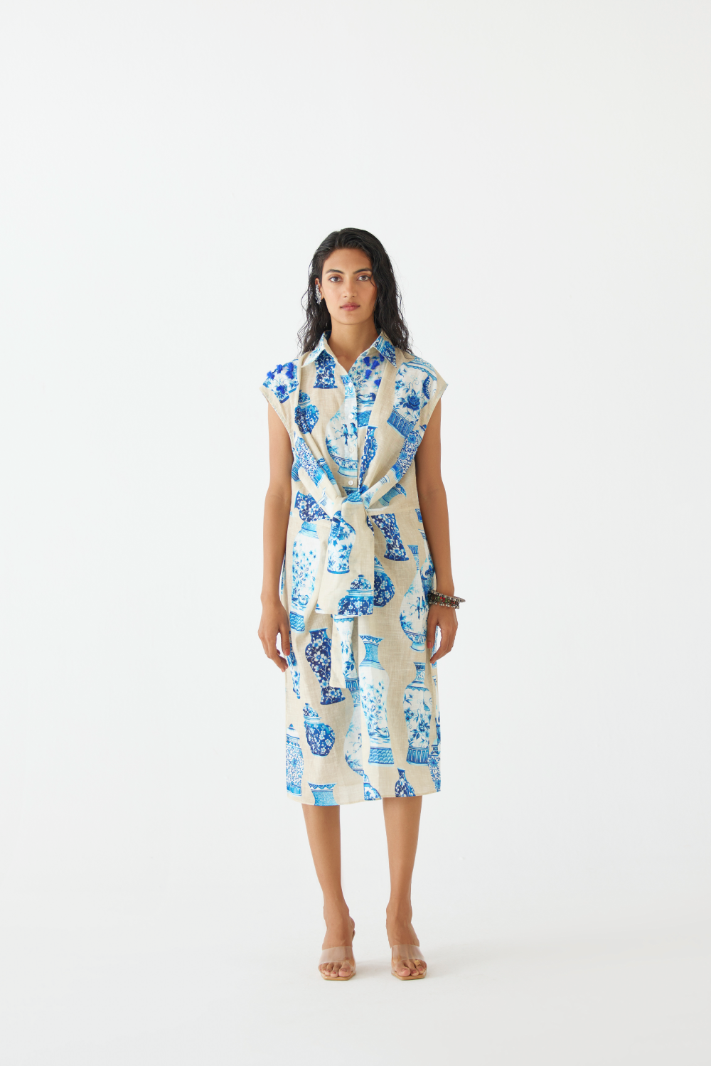 Porcelain Knot Shirt Dress