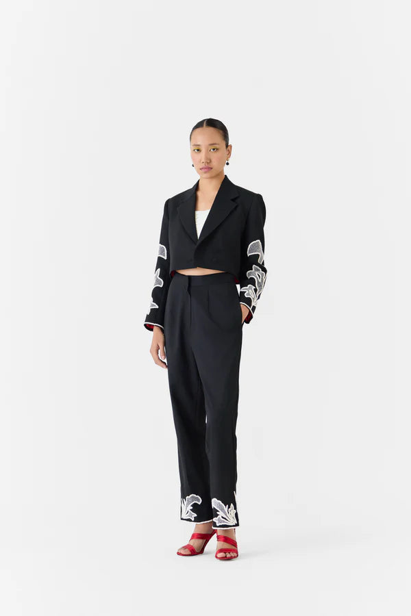 MOONSTONE CROP BLAZER & TROUSERS CO-ORD