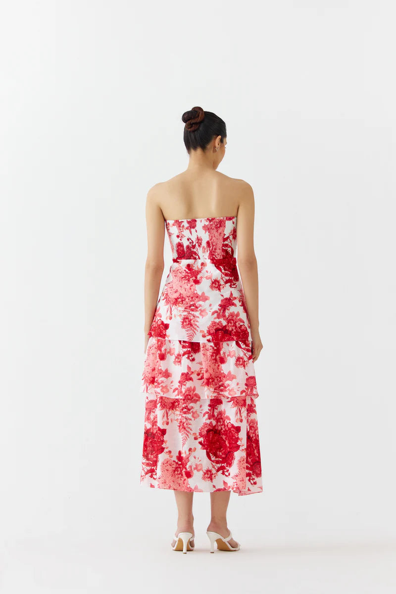 Ruby Chintz Tiered Dress