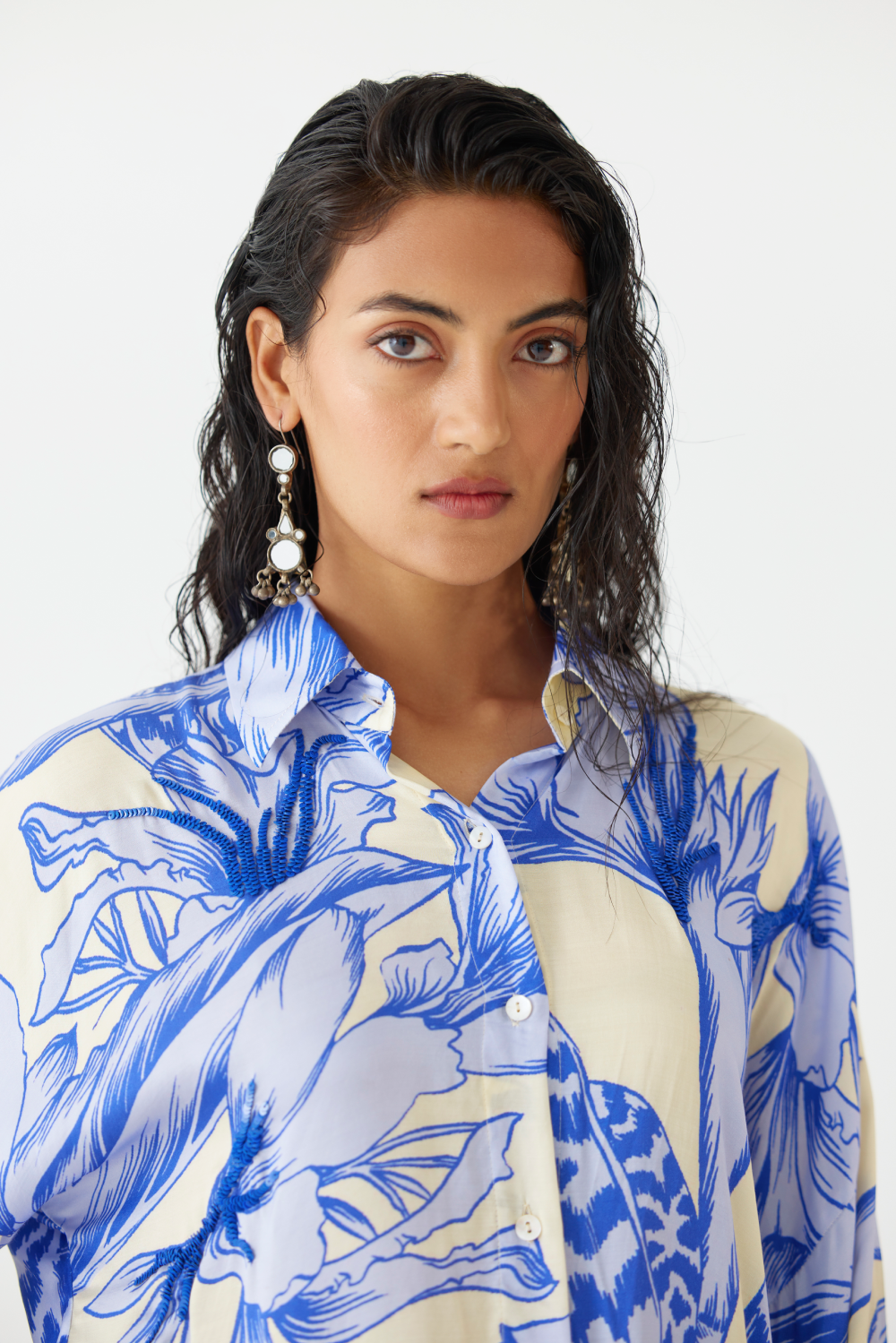 Blue Aphrodite Shirts & Trousers Co-ord