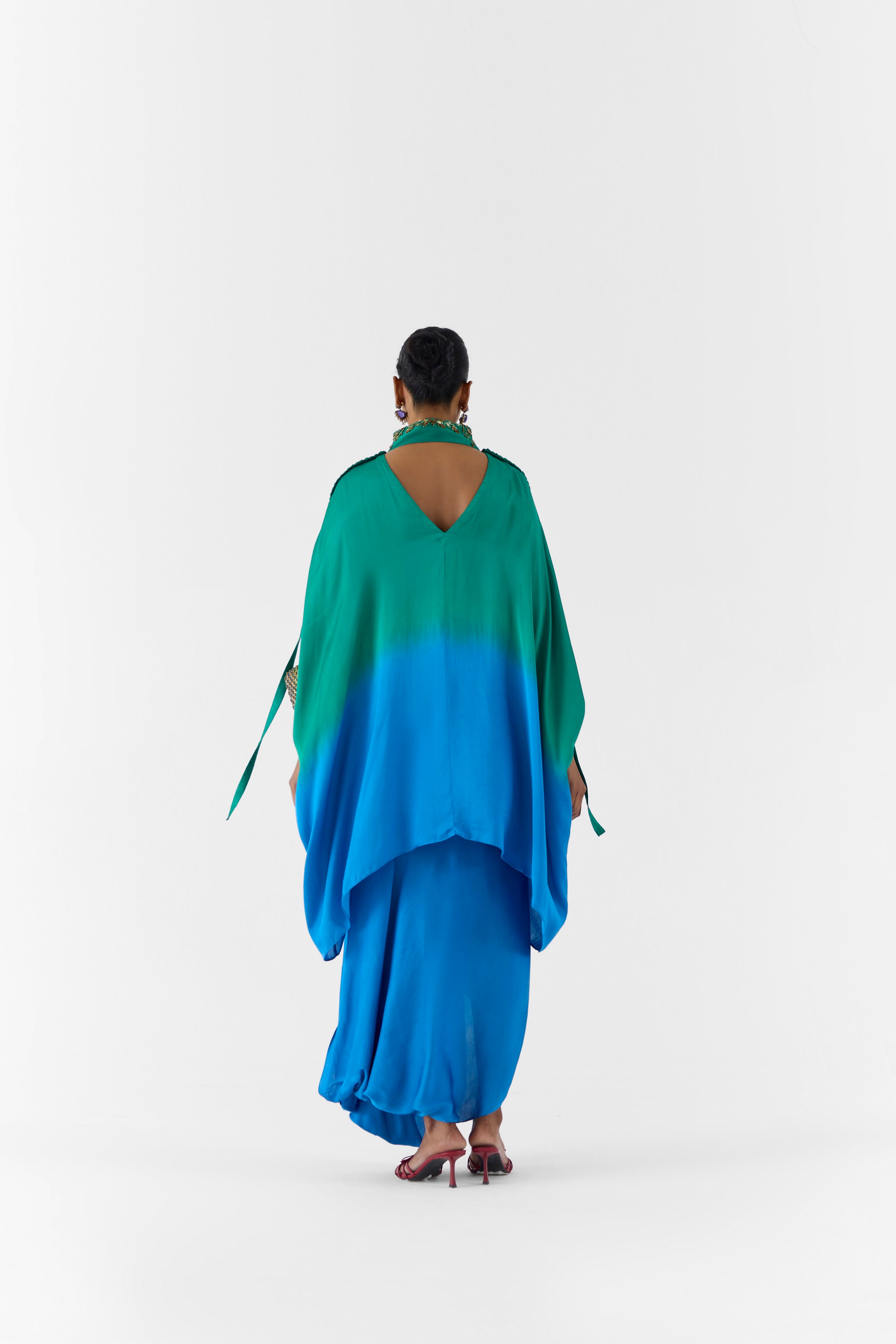 JAPSER OMBRE KIMONO AND KNOT SKIRT