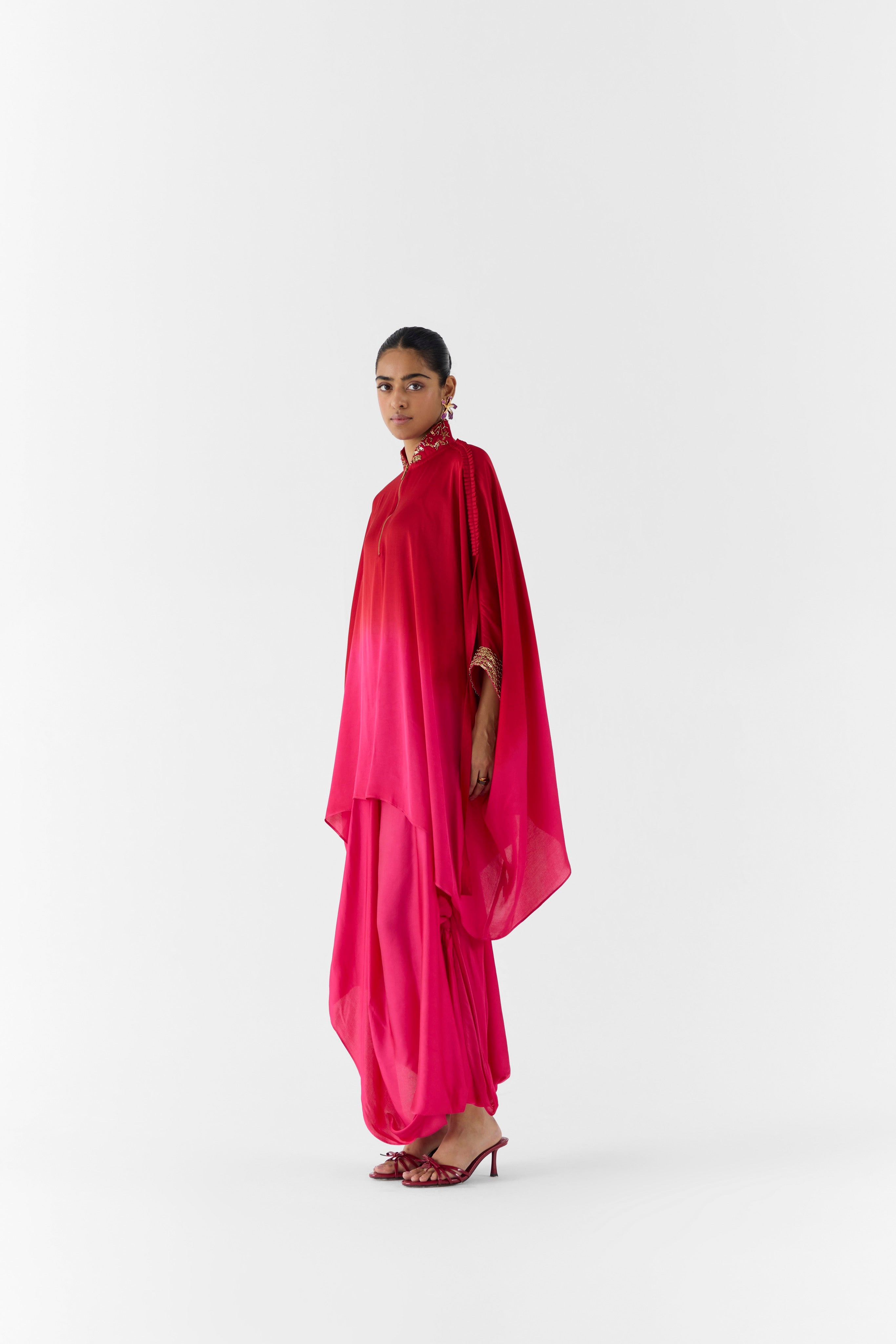 QUARTZ OMBRE KIMONO AND KNOT SKIRT