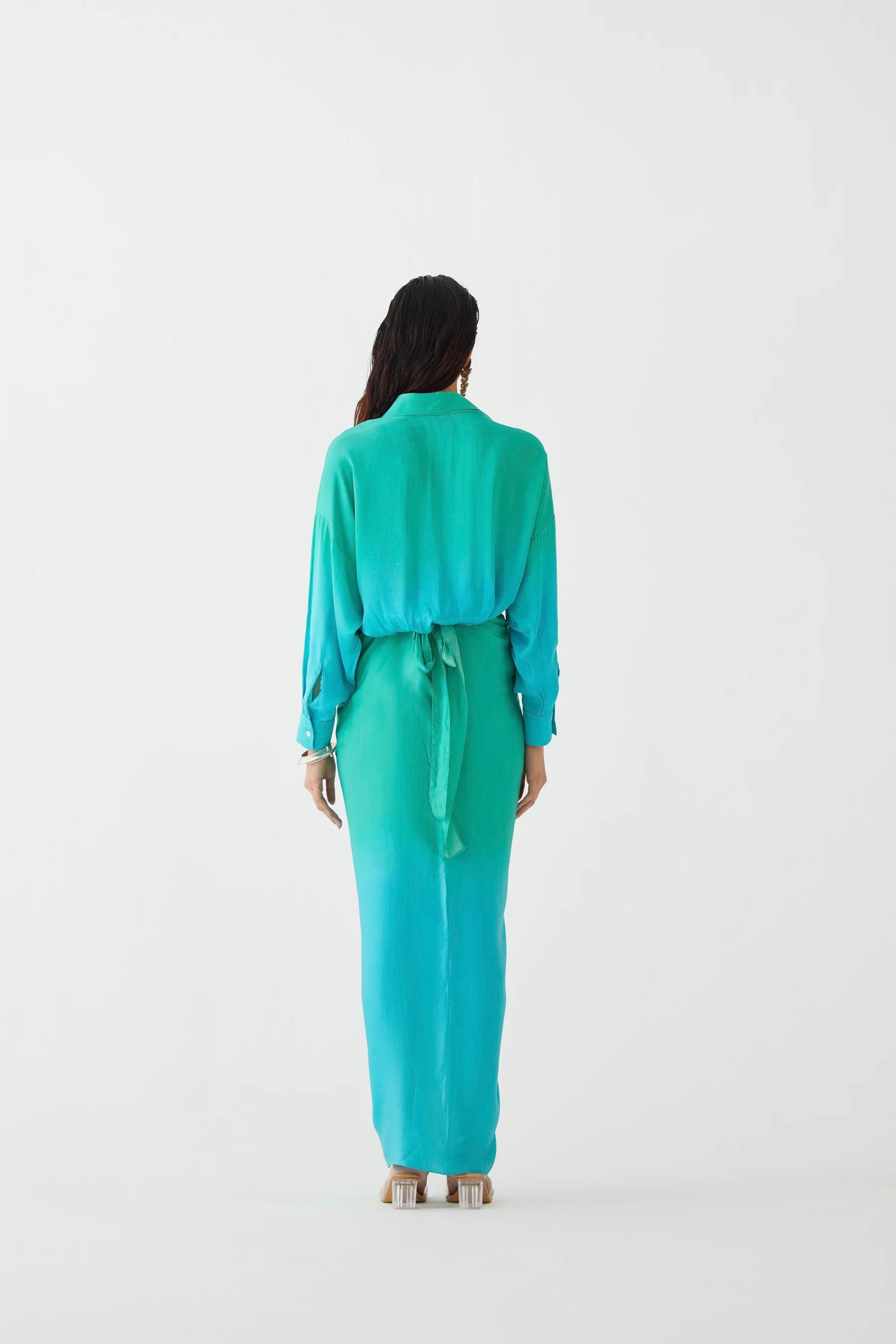 Caspian Shirt Draped Dress