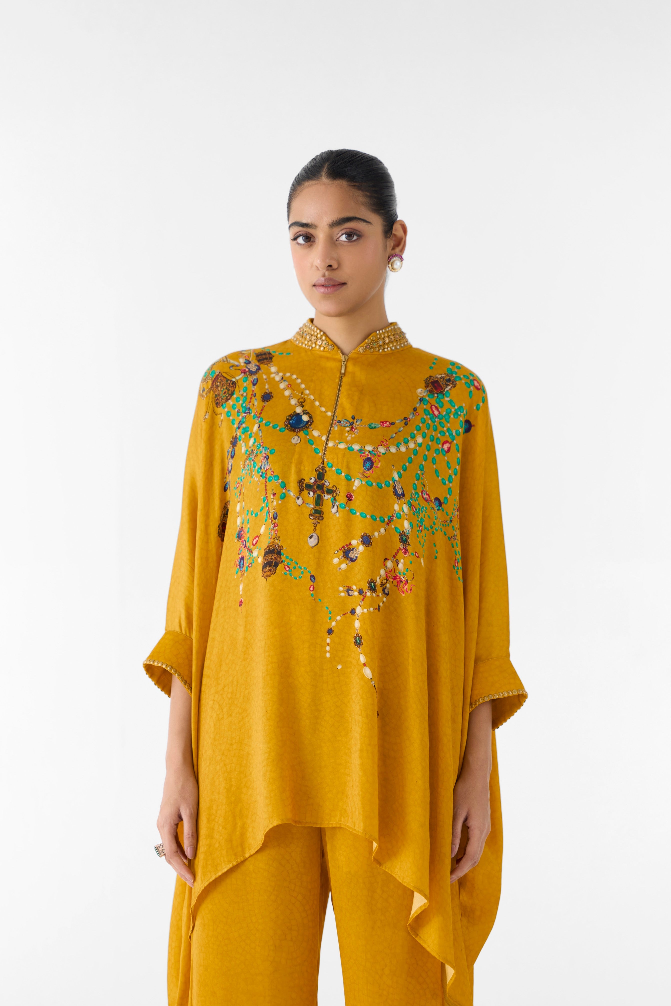 MUSTARD MAHARANI KIMONO & PANTS