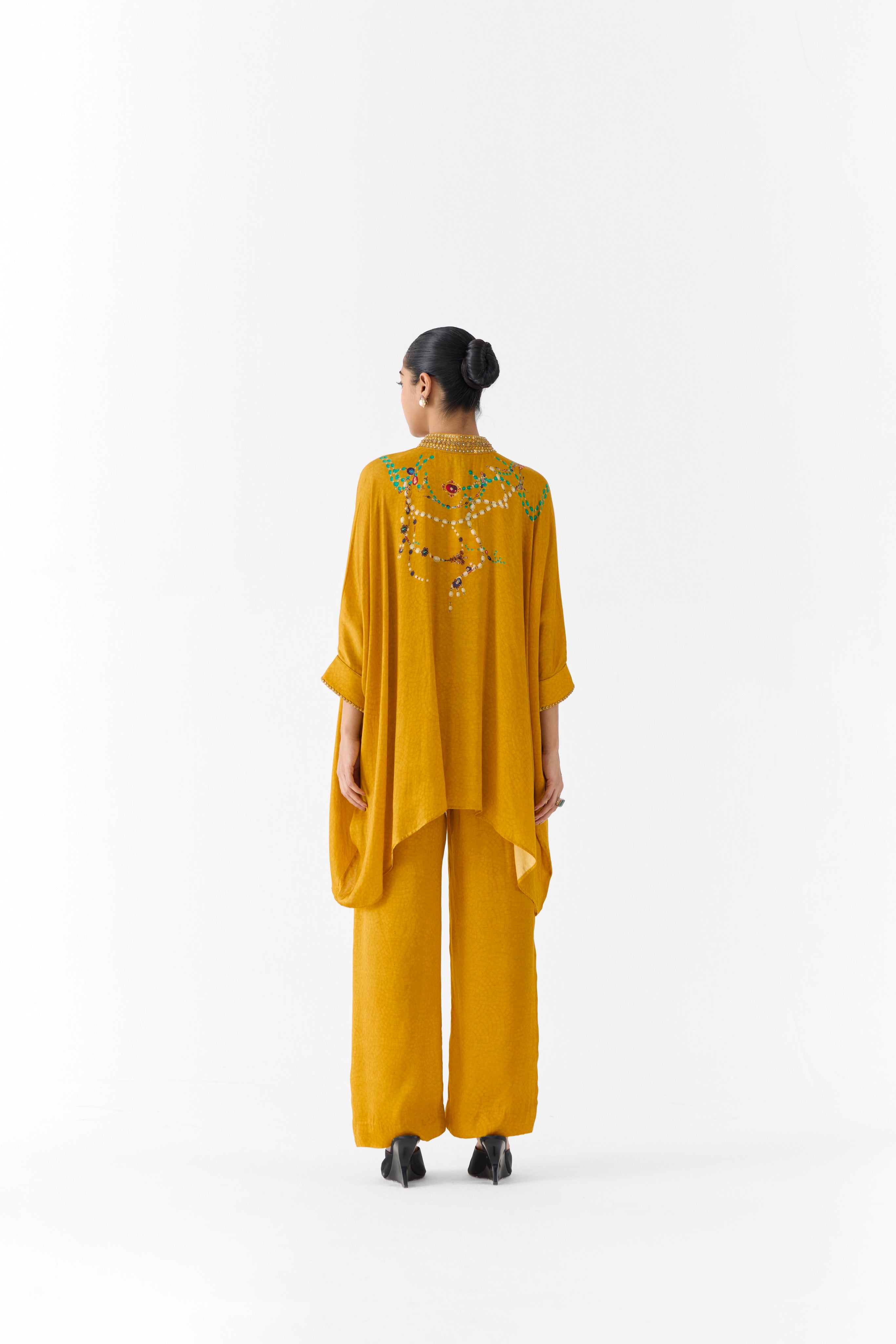 MUSTARD MAHARANI KIMONO & PANTS