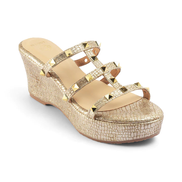 Drama Bronze Wedges