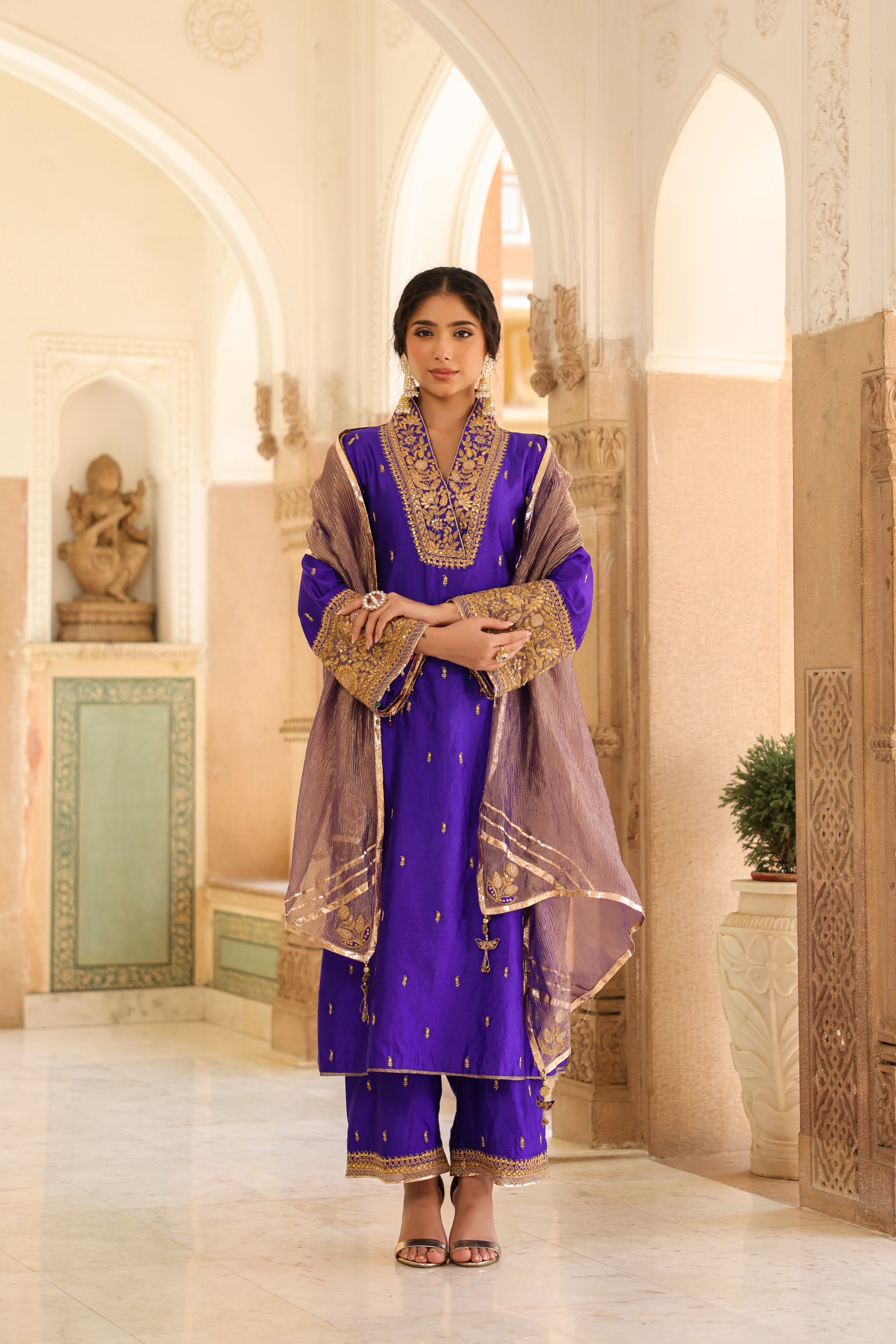 Riwayat Stand Collar Kurta Set