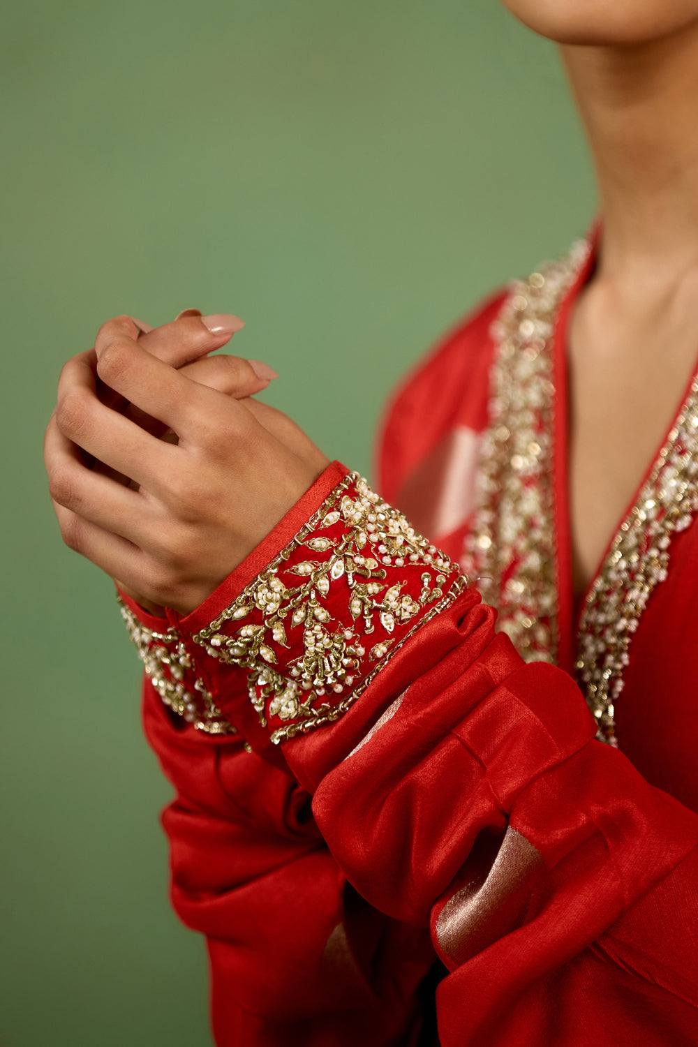Burnt Orange Anarkali Dupatta Set