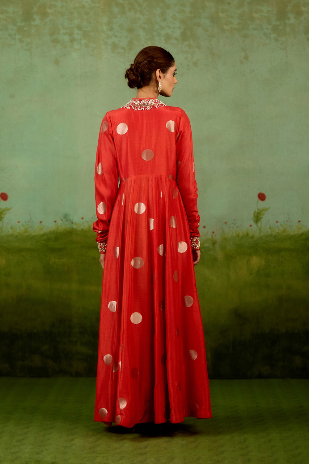 Burnt Orange Anarkali Dupatta Set