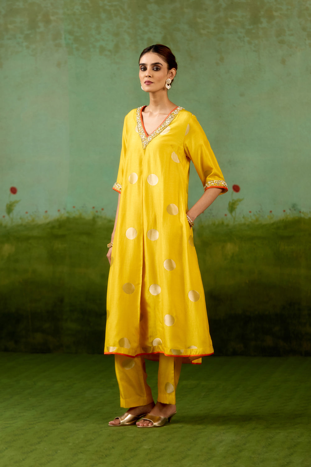 Vibrant Yellow Kurta Dupatta Set