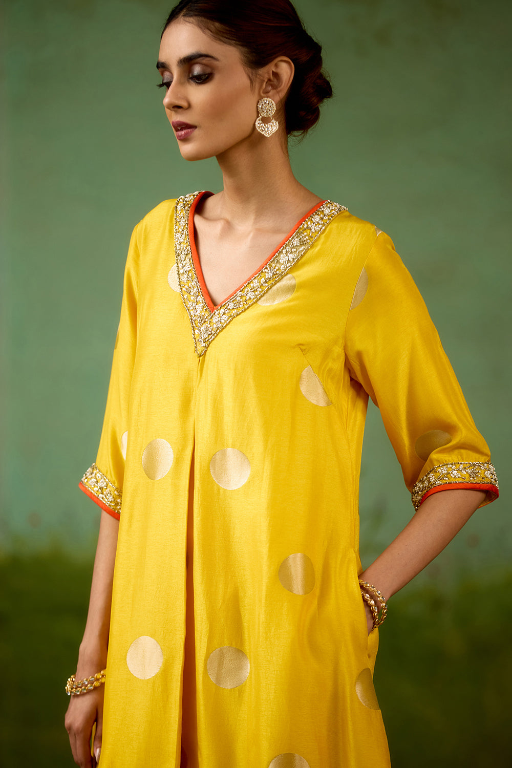 Vibrant Yellow Kurta Dupatta Set