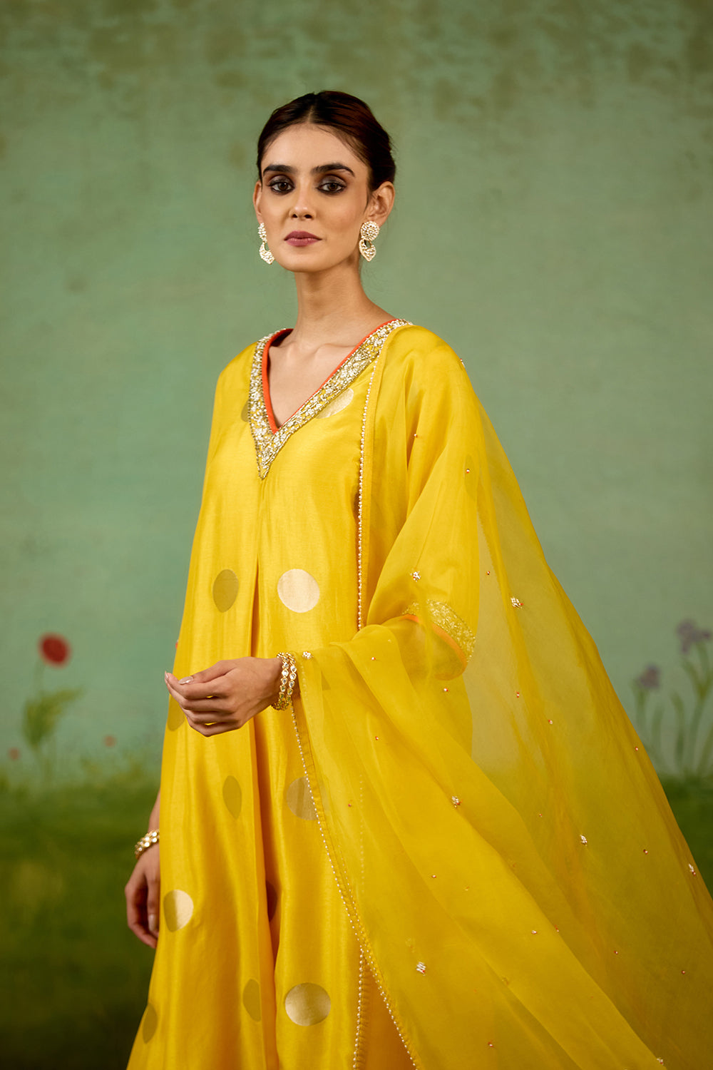Vibrant Yellow Kurta Dupatta Set