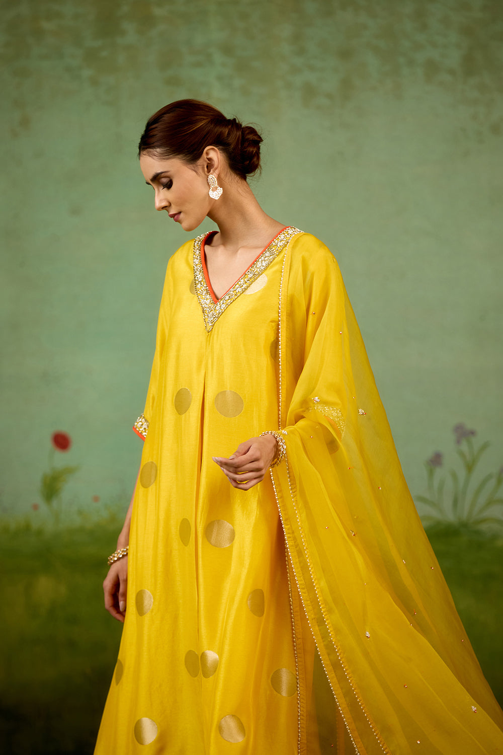 Vibrant Yellow Kurta Dupatta Set