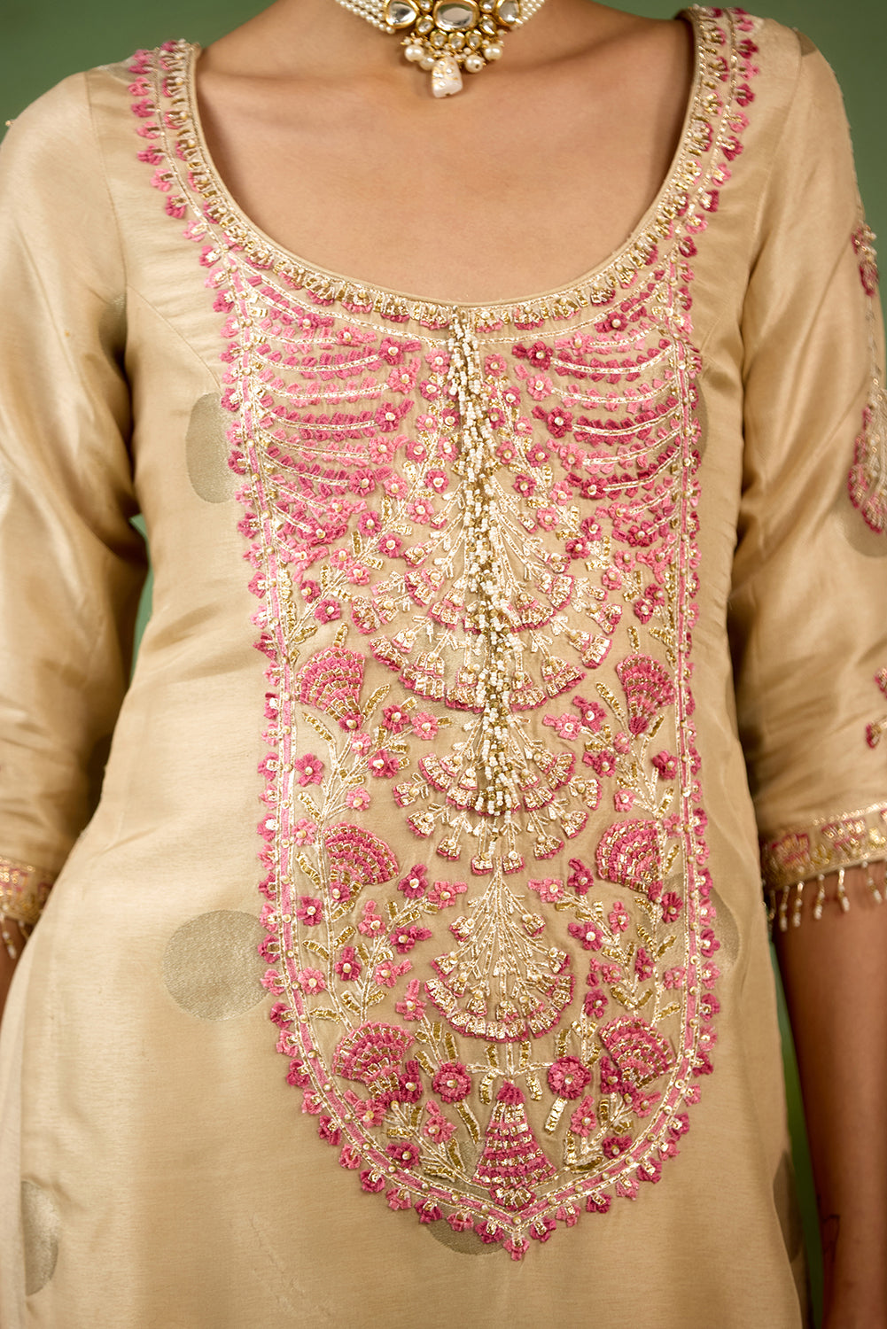 Ivory Neutral Sharara Set