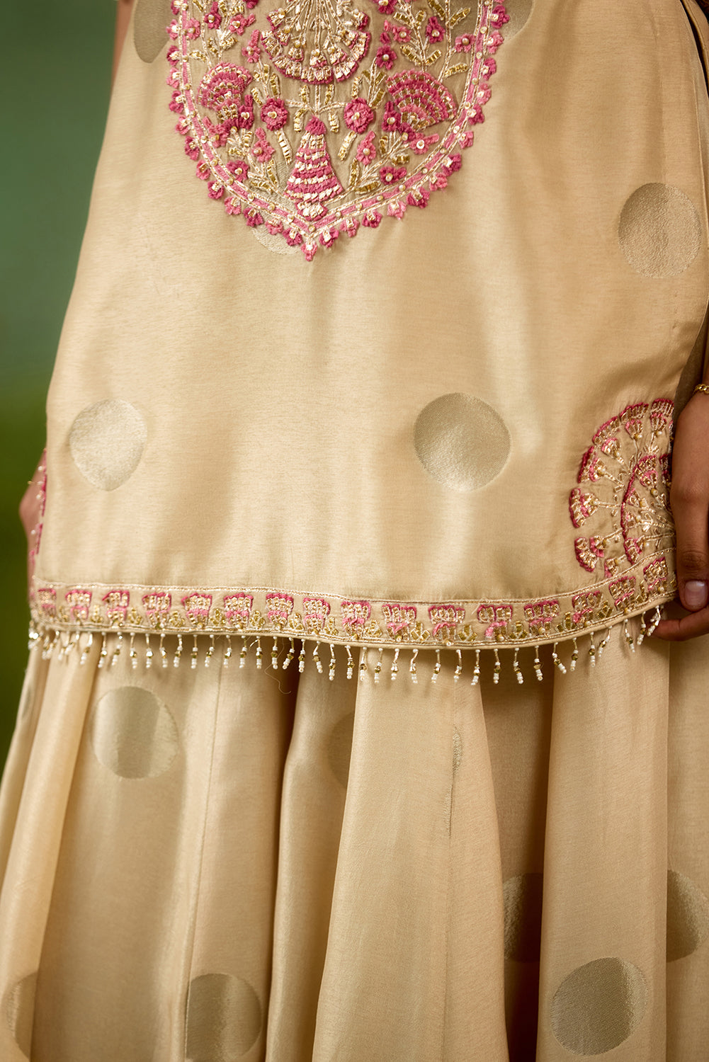 Ivory Neutral Sharara Set