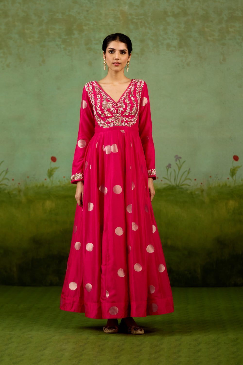 Fuschia Pink Anarkali Set