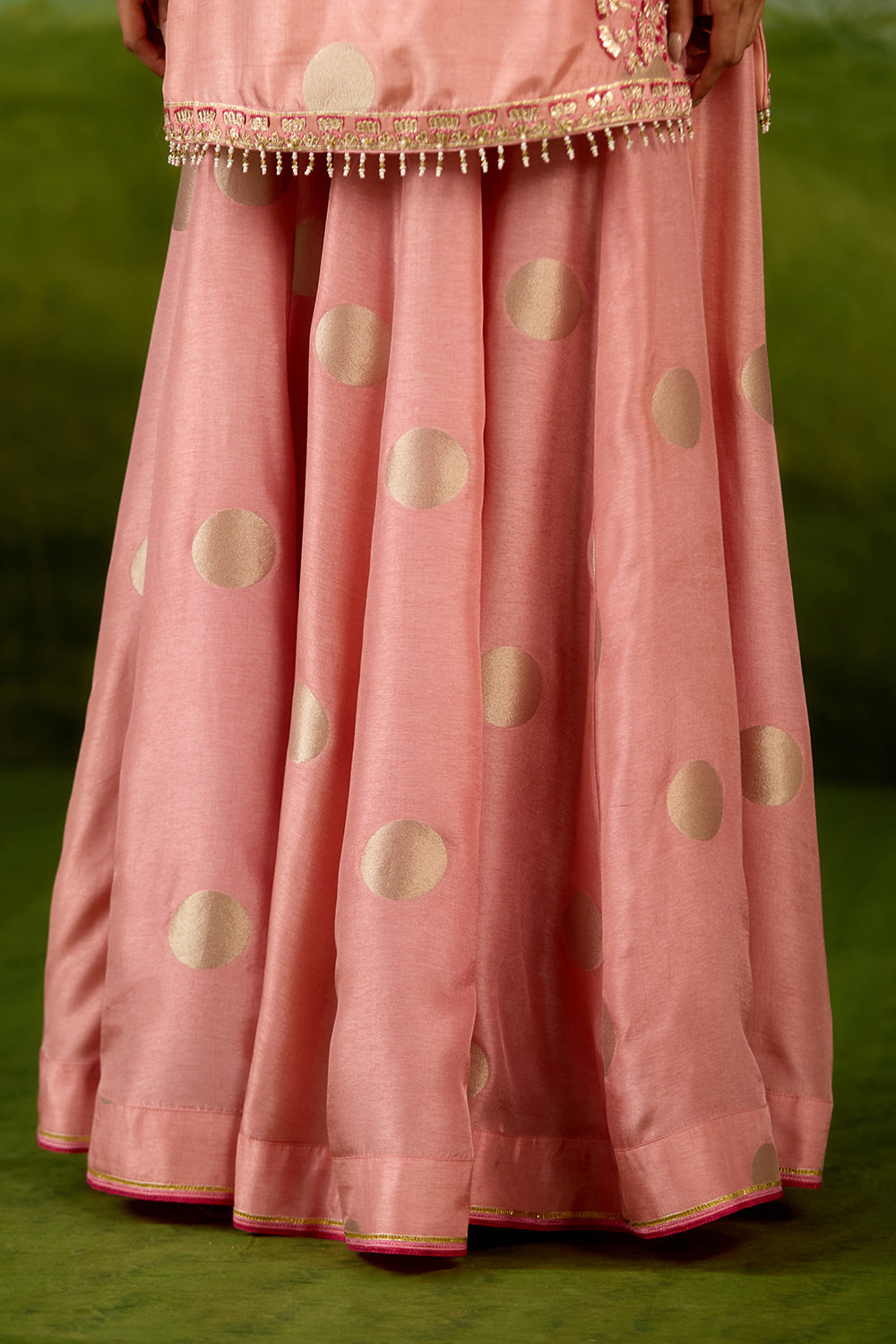 Coral Pink Sharara Set