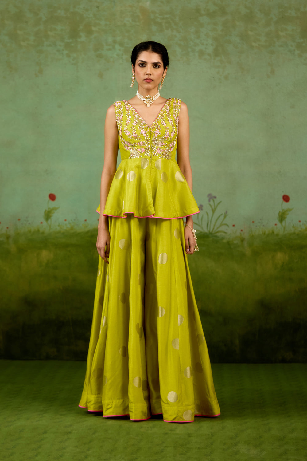 Bright Green Kurta & Sharara