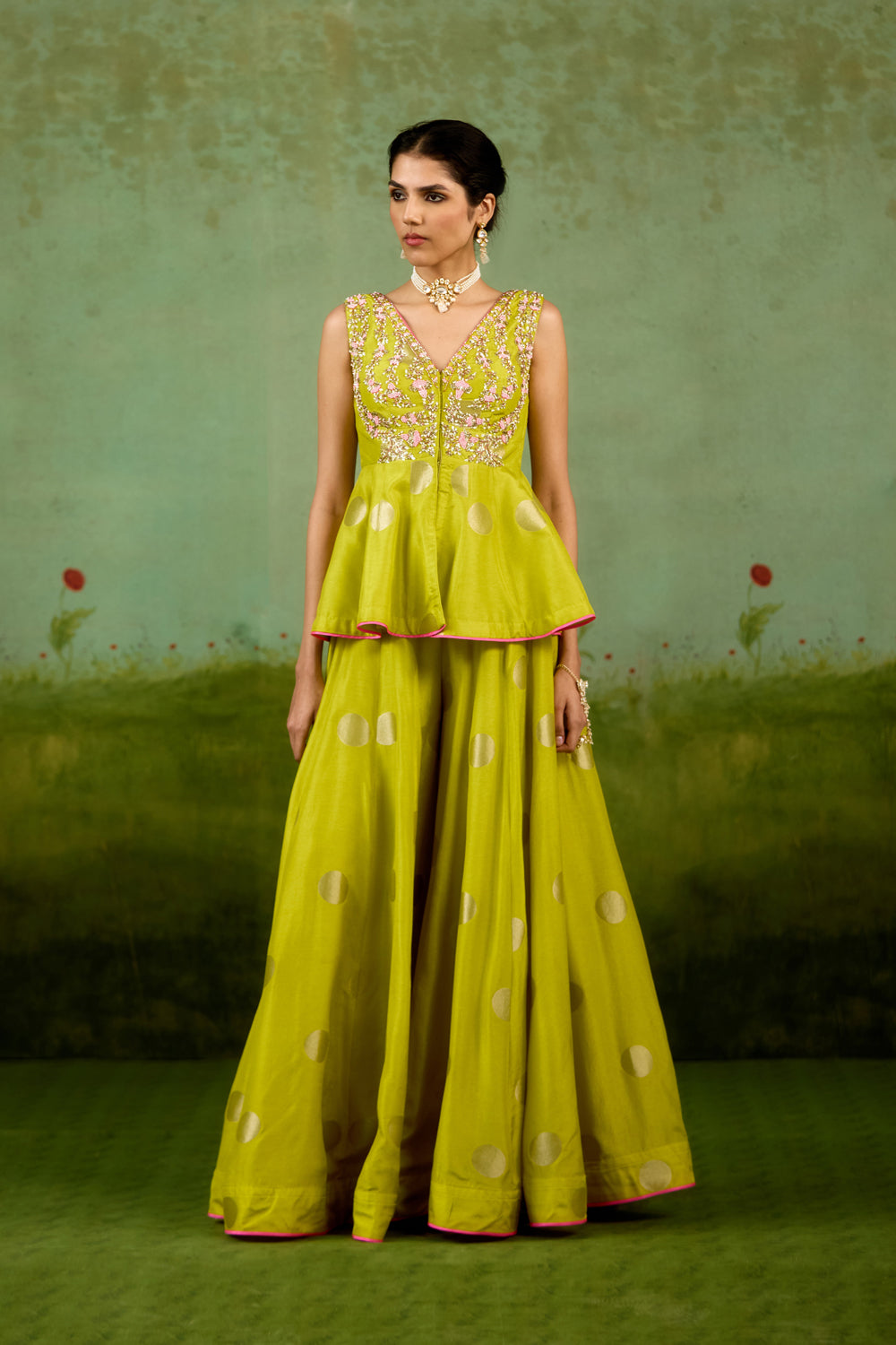 Bright Green Kurta & Sharara