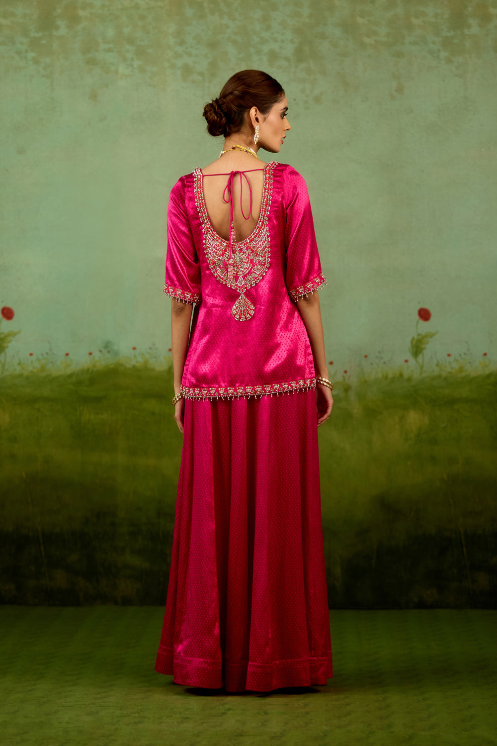 Magenta Pink Sharara Set