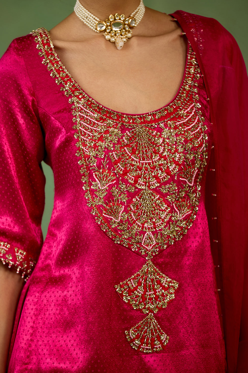 Magenta Pink Sharara Set