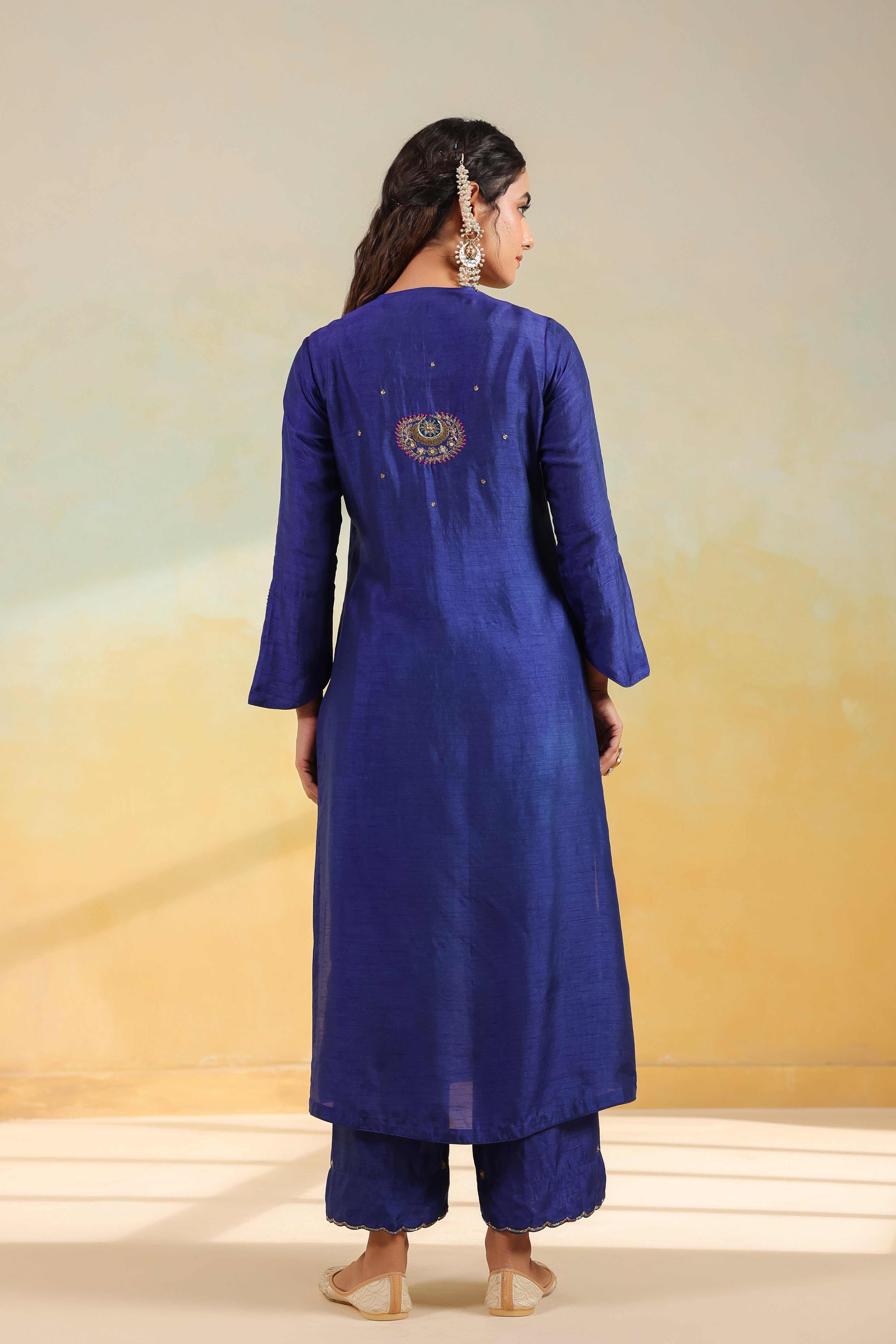 Electric Blue Zardozi Kurta Set