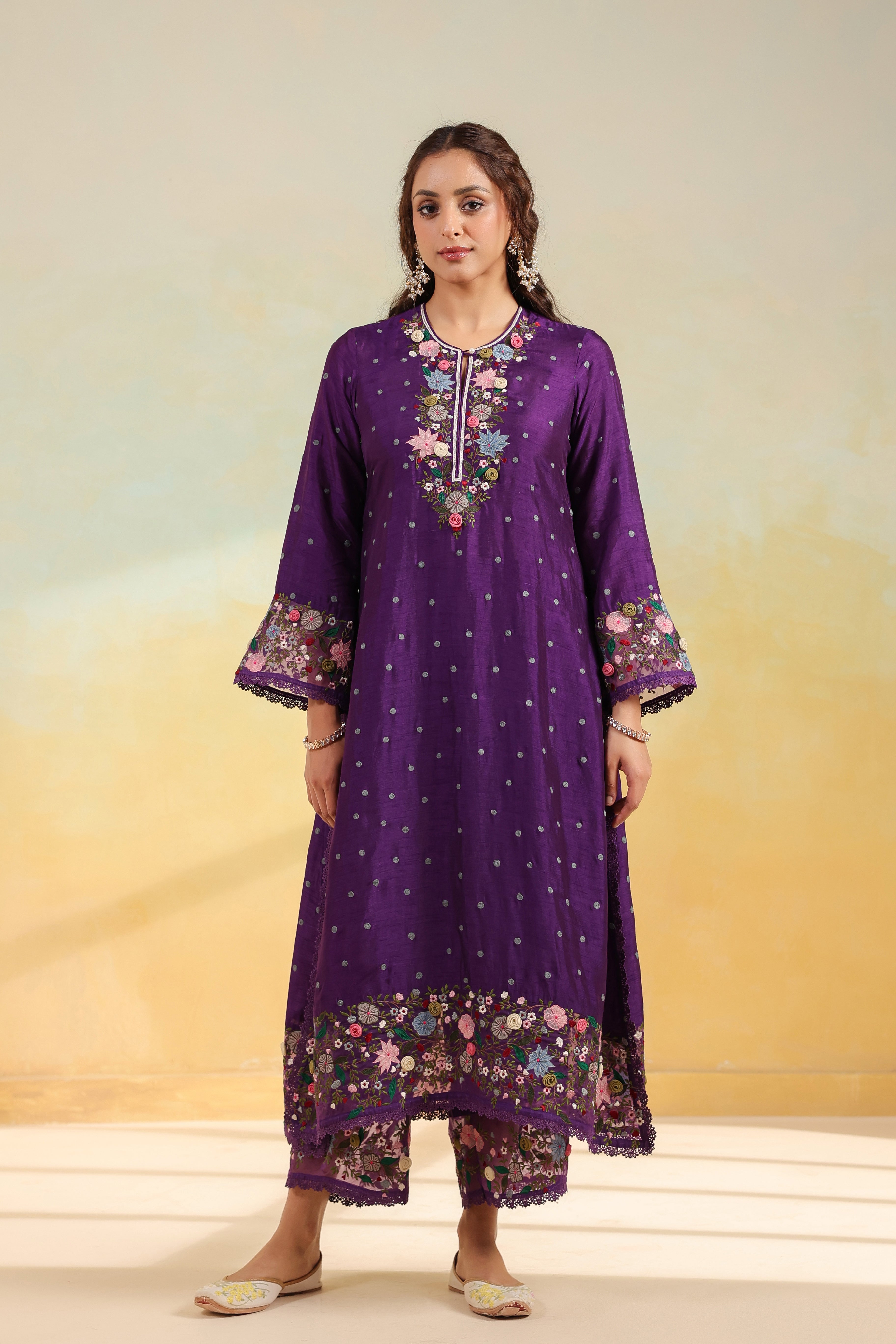 Purple Orchid Long Kurta