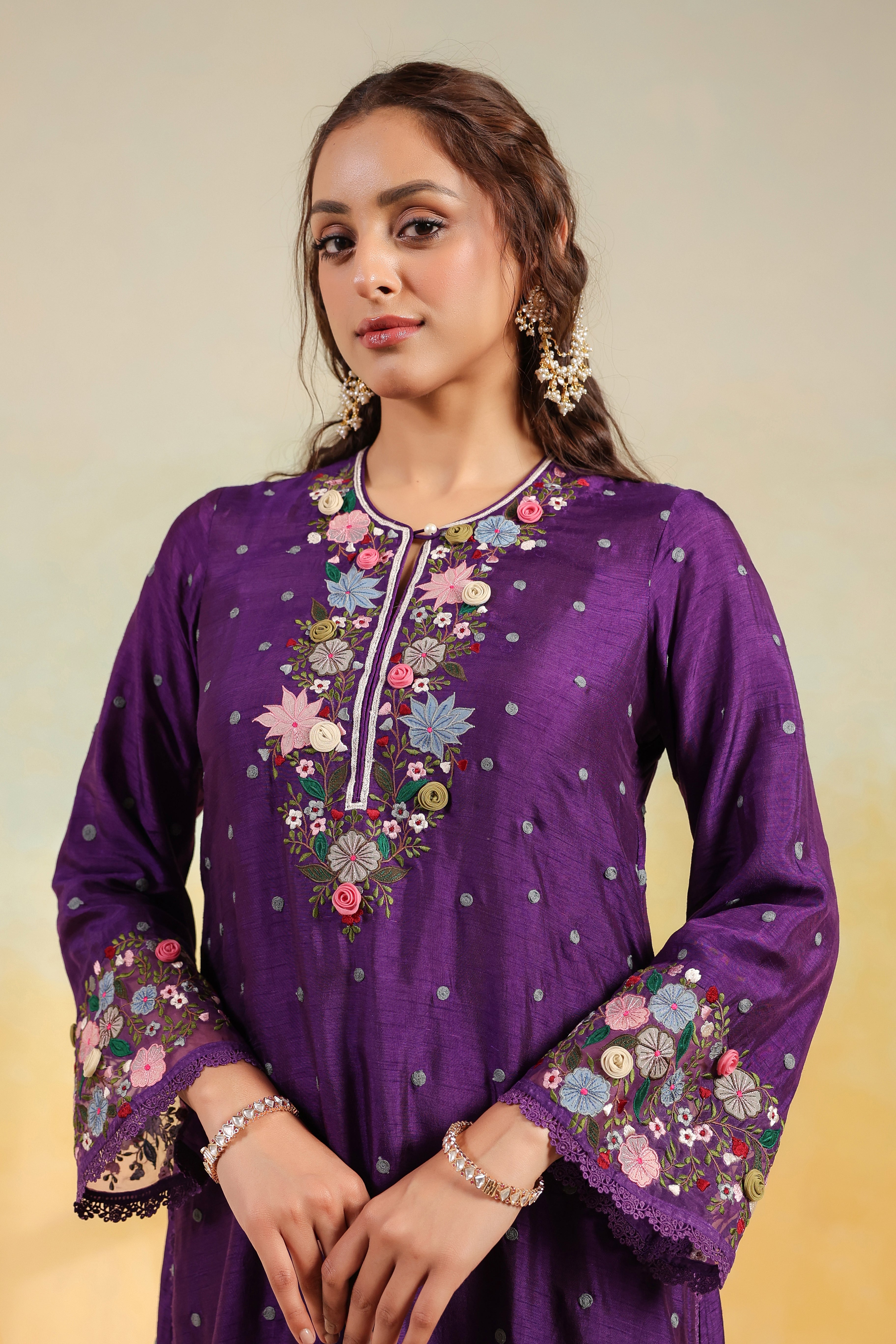 Purple Orchid Long Kurta