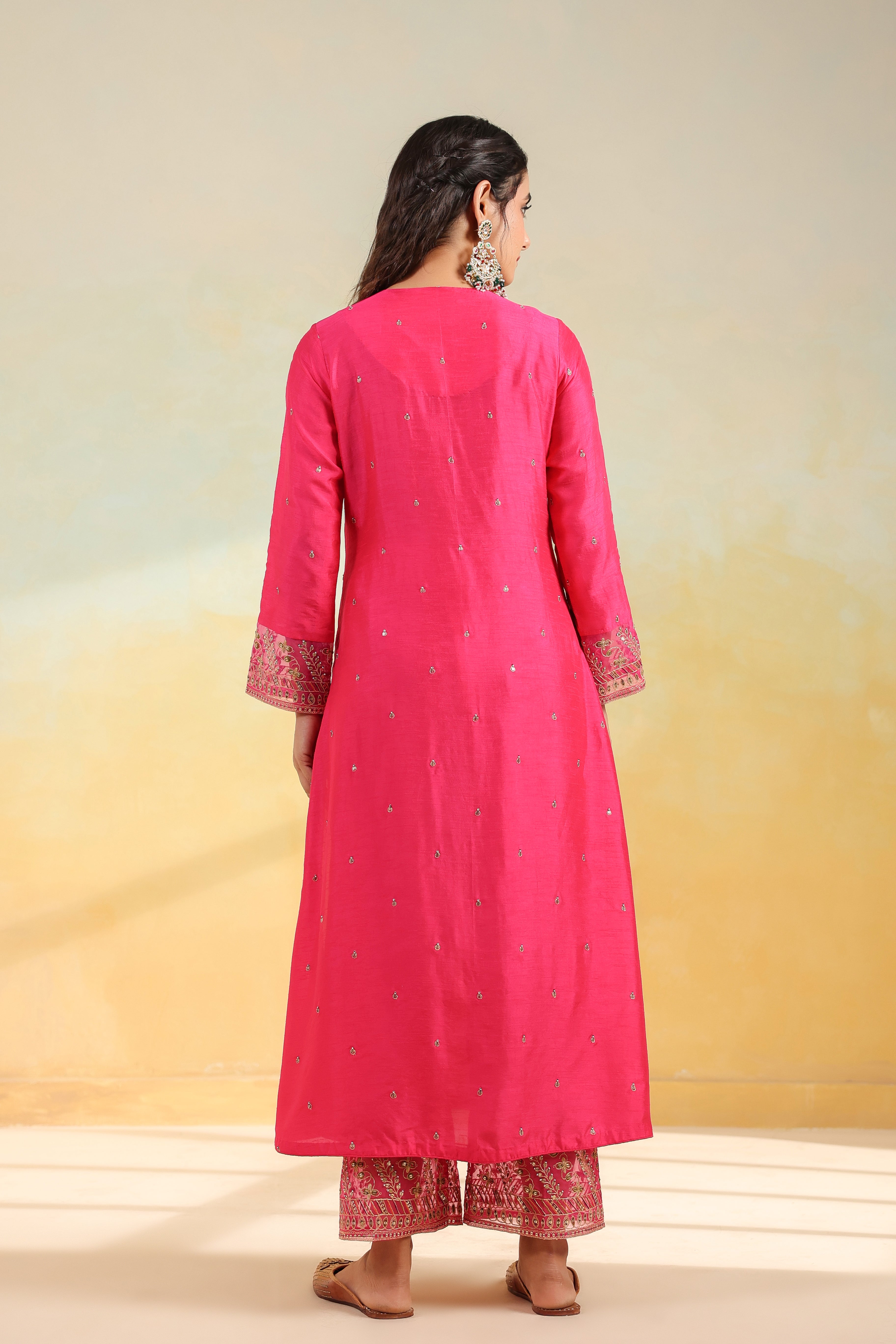 Pink Noor Farshi Kurta Set