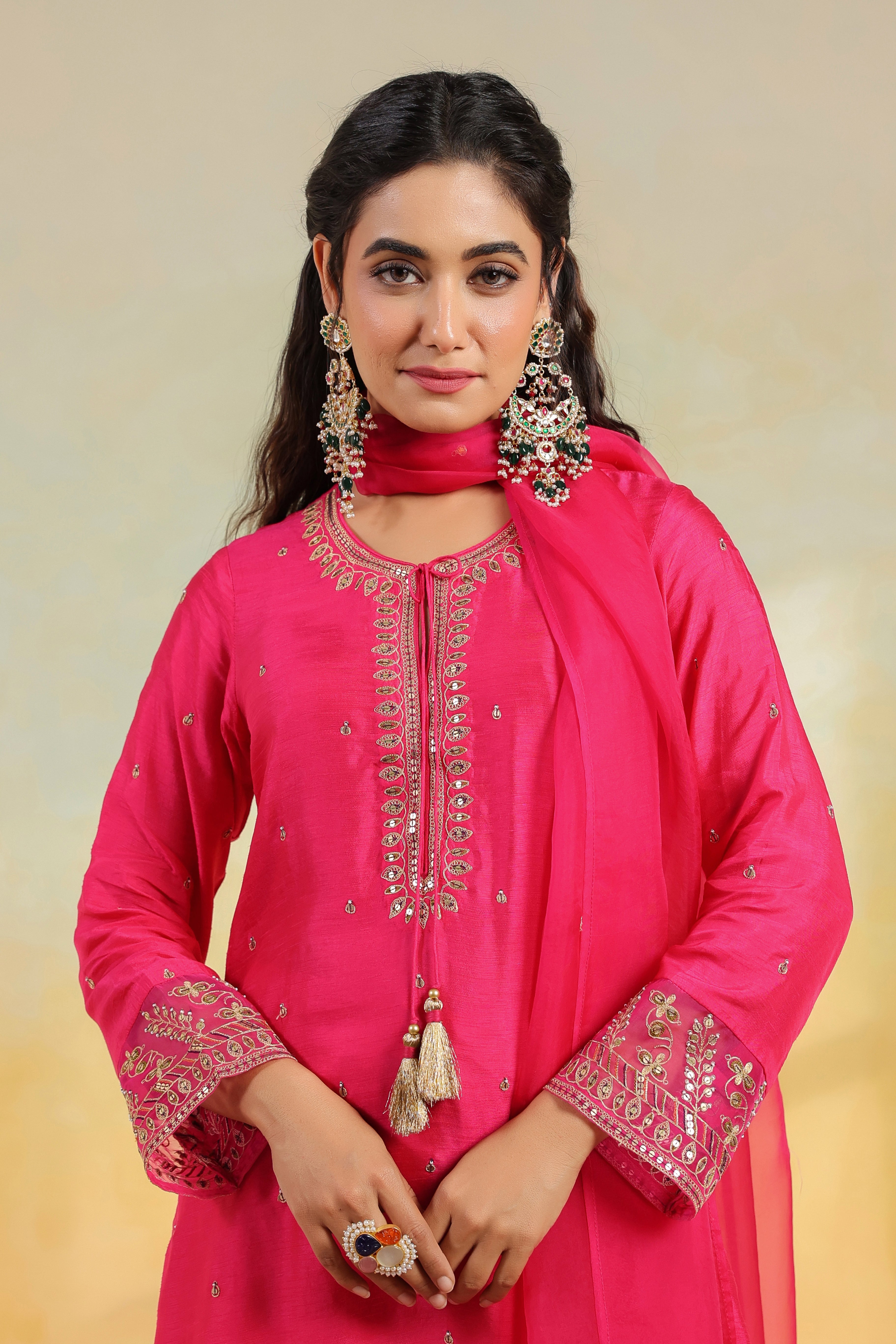 Pink Noor Farshi Kurta Set