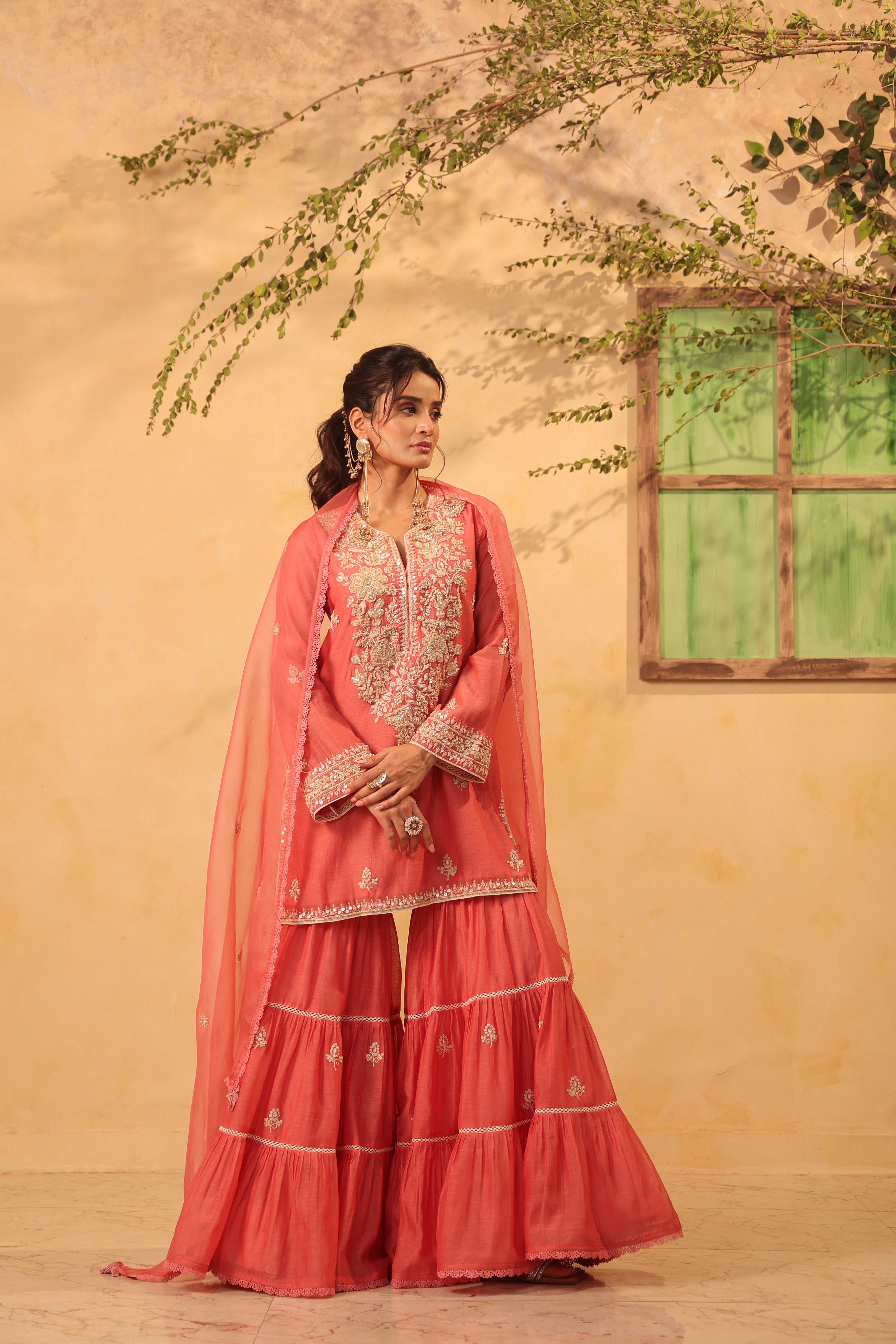 Vaayu Pink Sharara Set