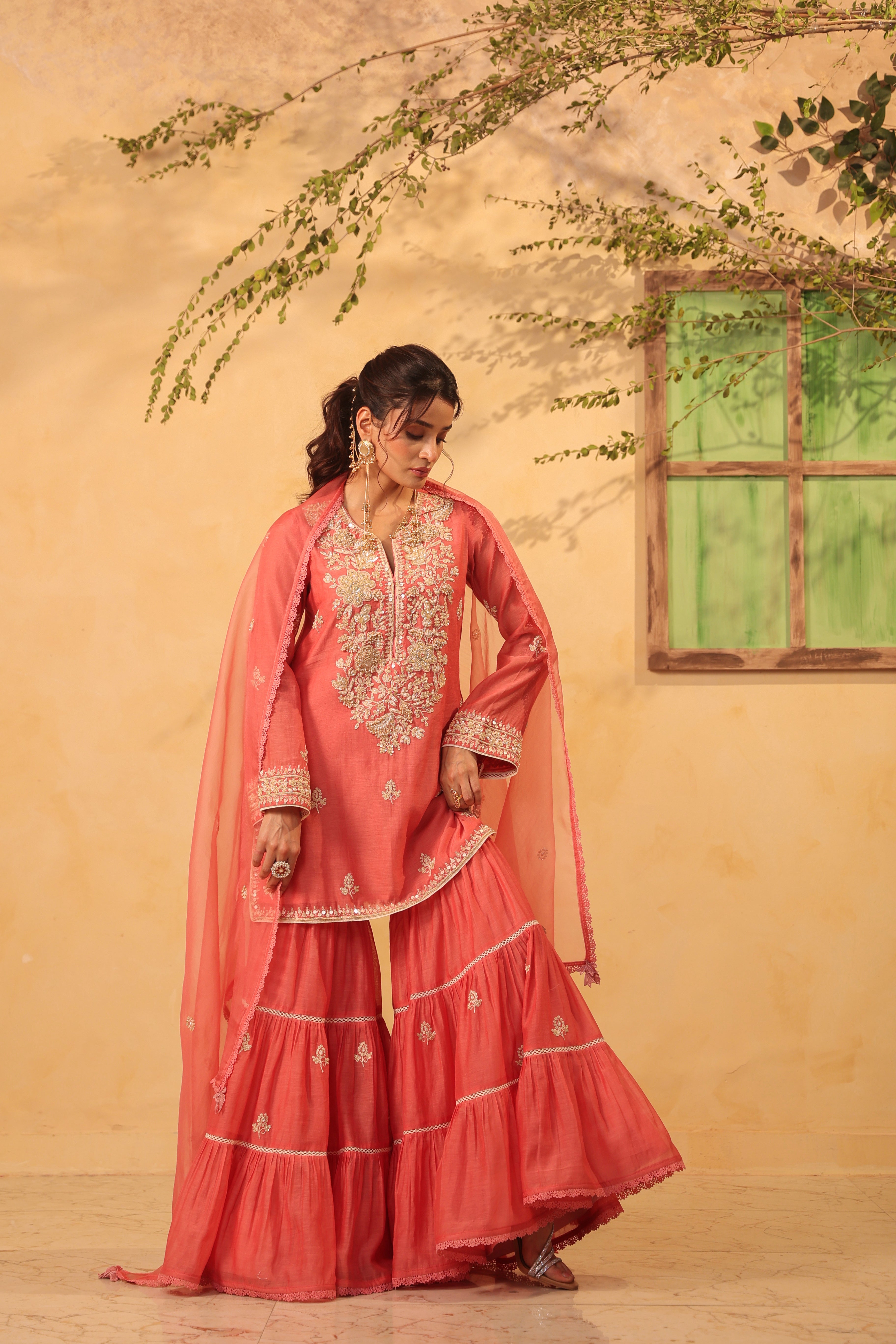 Vaayu Pink Sharara Set