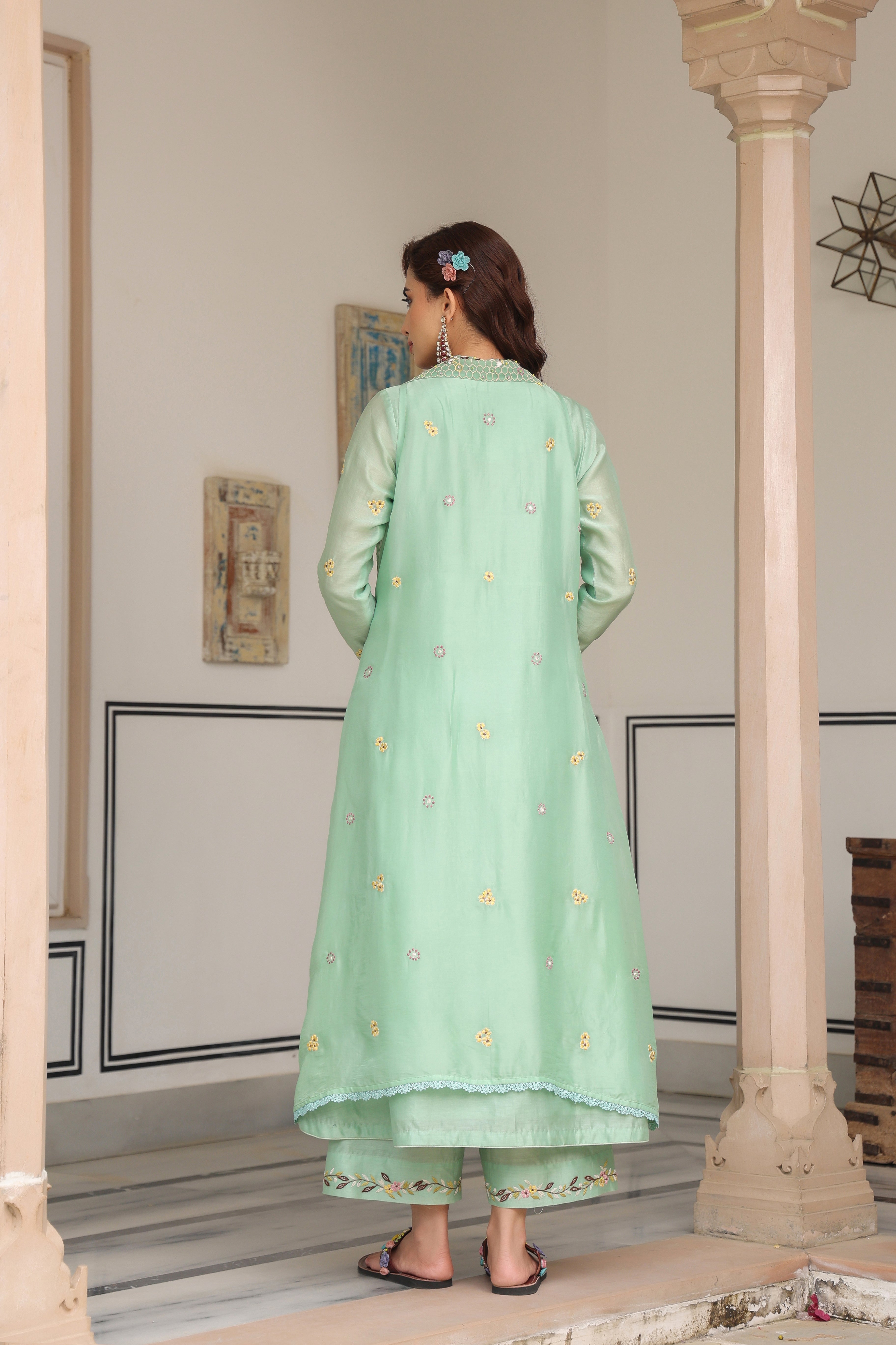 Gulzar Jacket Style Kurta Set