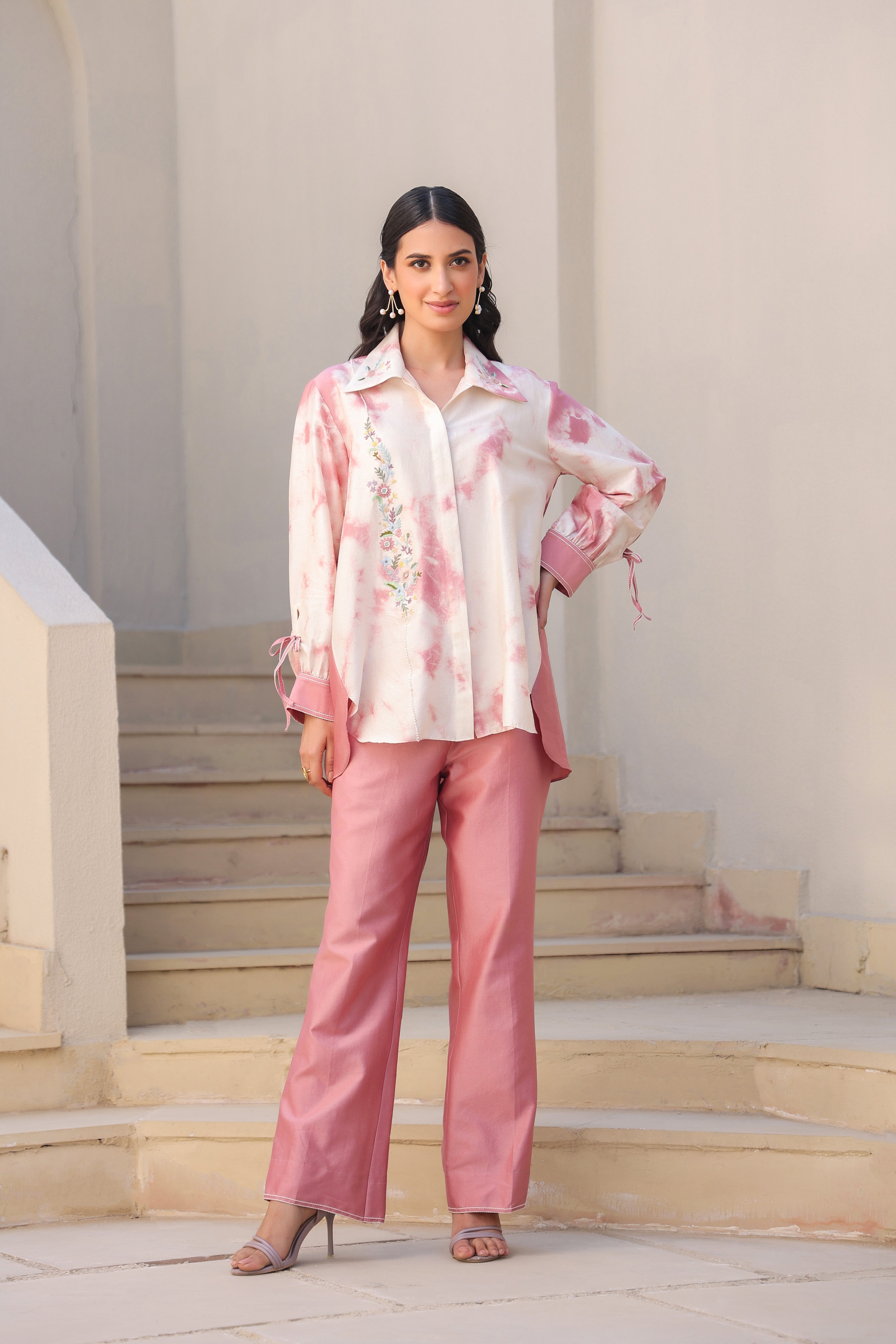 Floral Shibori Co-ord Set